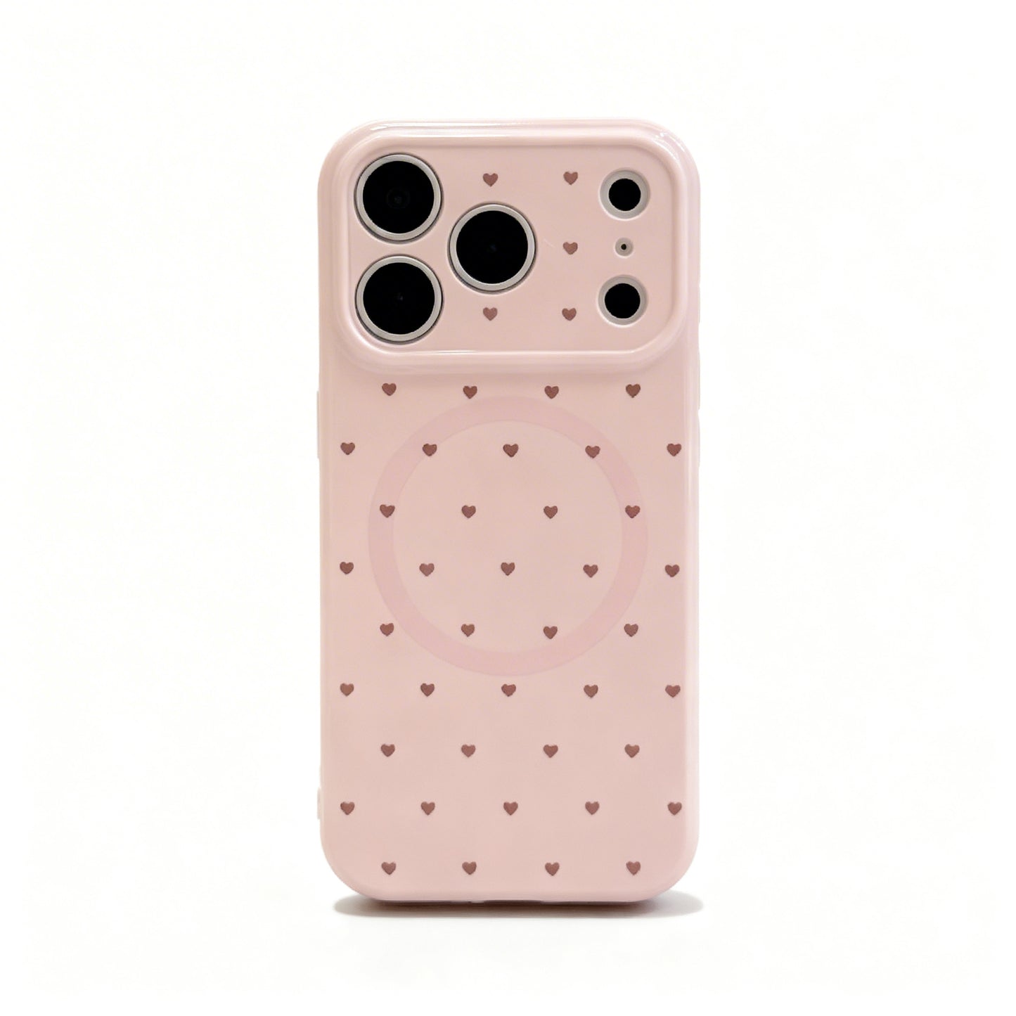 Pink Glitter Bunny Design Stand Phone Case for iPhone