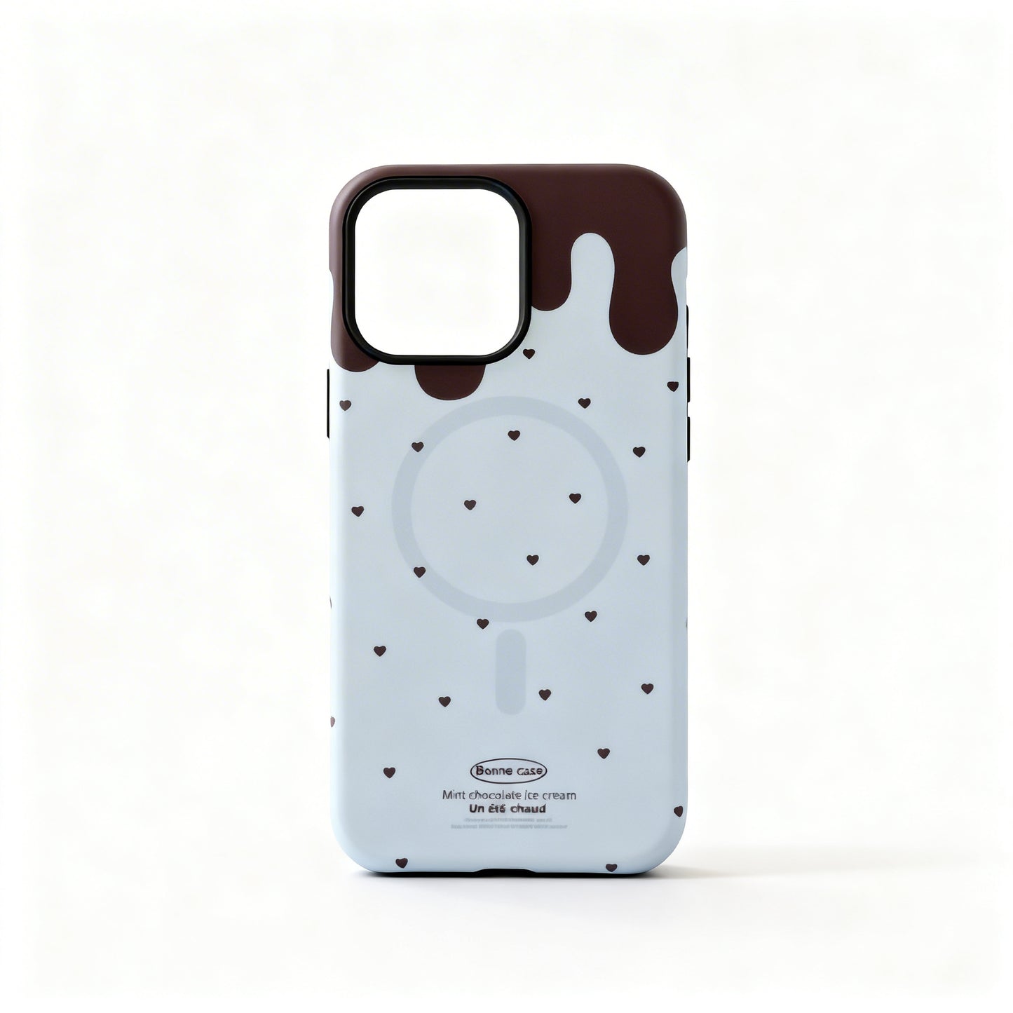 Mint Ice Cream Pattern Magnetic Stand Phone Case for iPhone