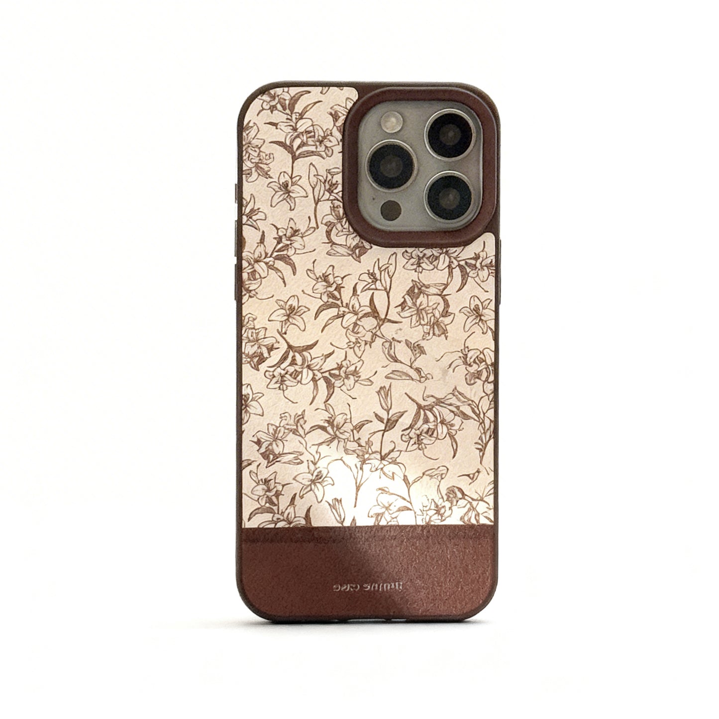Vintage Floral Leather Phone Case for iPhone