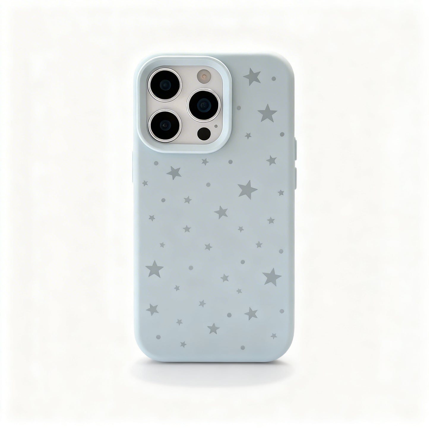 Minimal Gray Star Soft Phone Case for iPhone