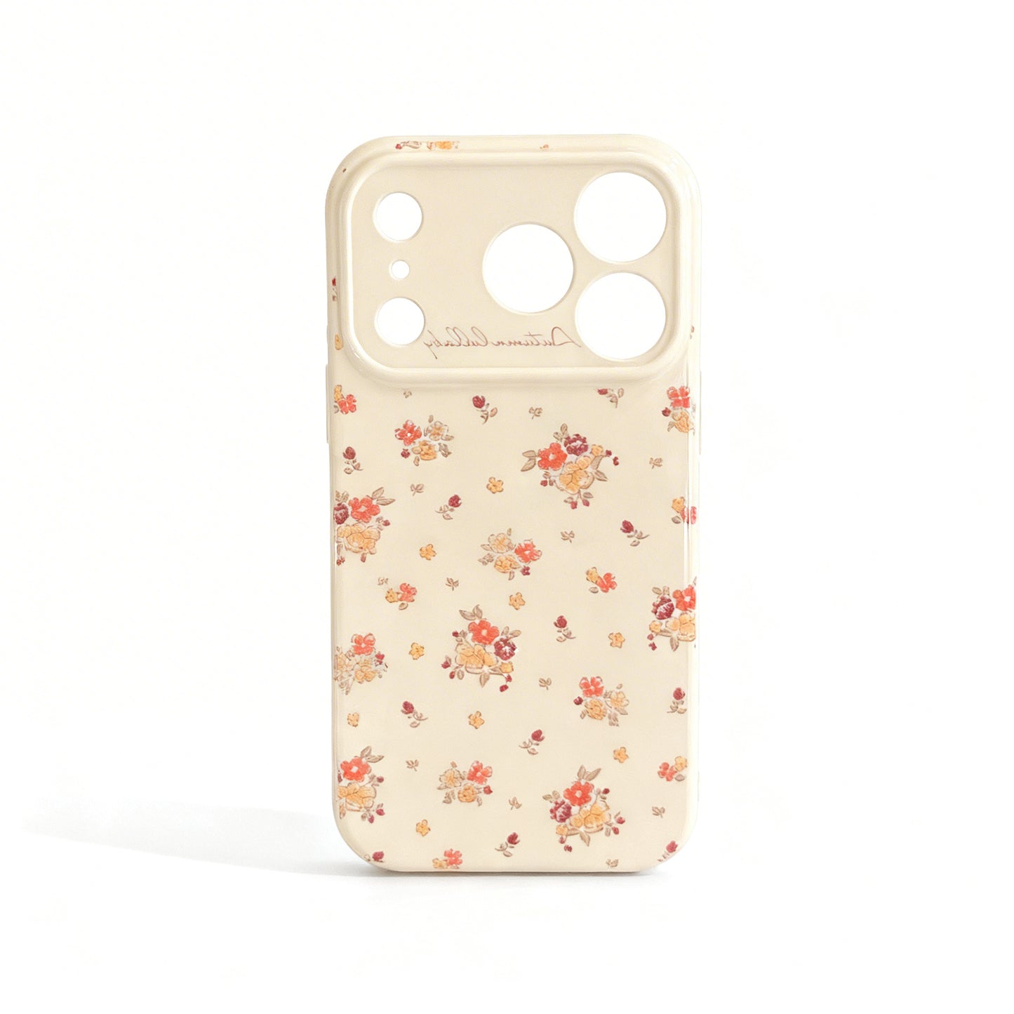 Warm Orange Floral Soft Shockproof Phone Case for iPhone