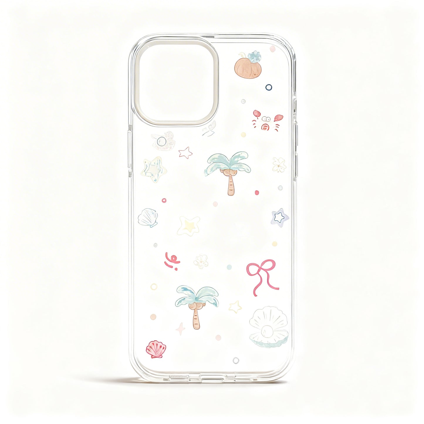 Transparent Pink Glitter Dog Magnetic Stand Phone Case for iPhone