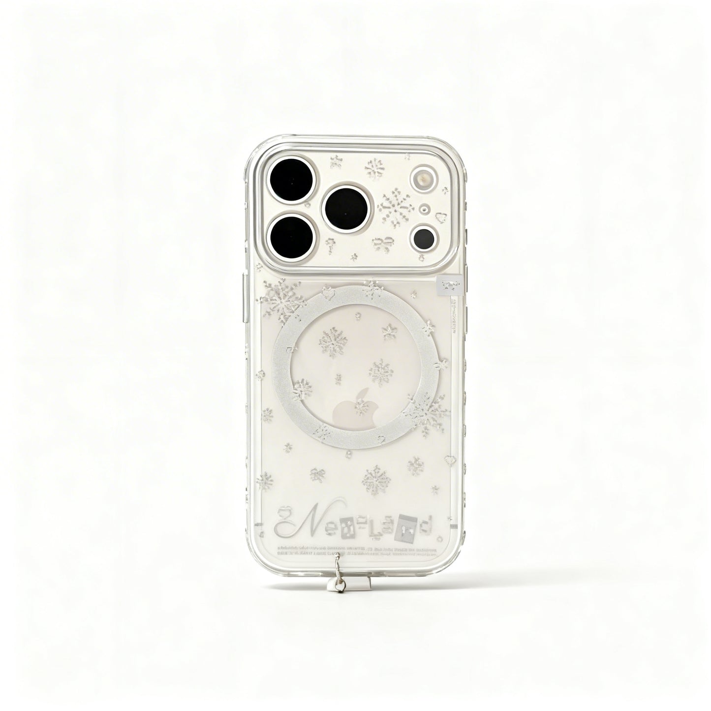 Pink Glitter Snowman Magnetic Stand Phone Case for iPhone
