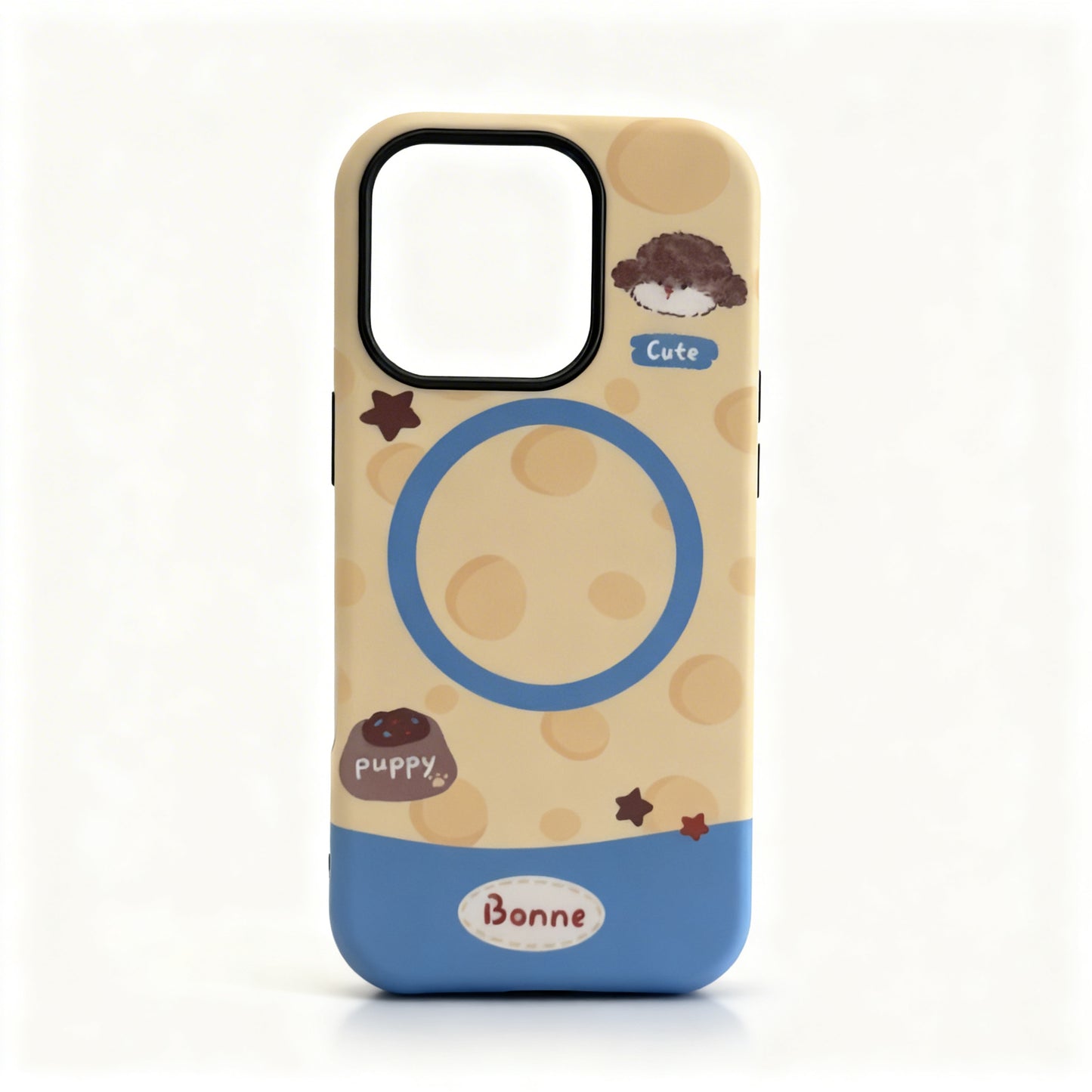 Cute Cheese Dog Magnetic Stand Phone Case for iPhone