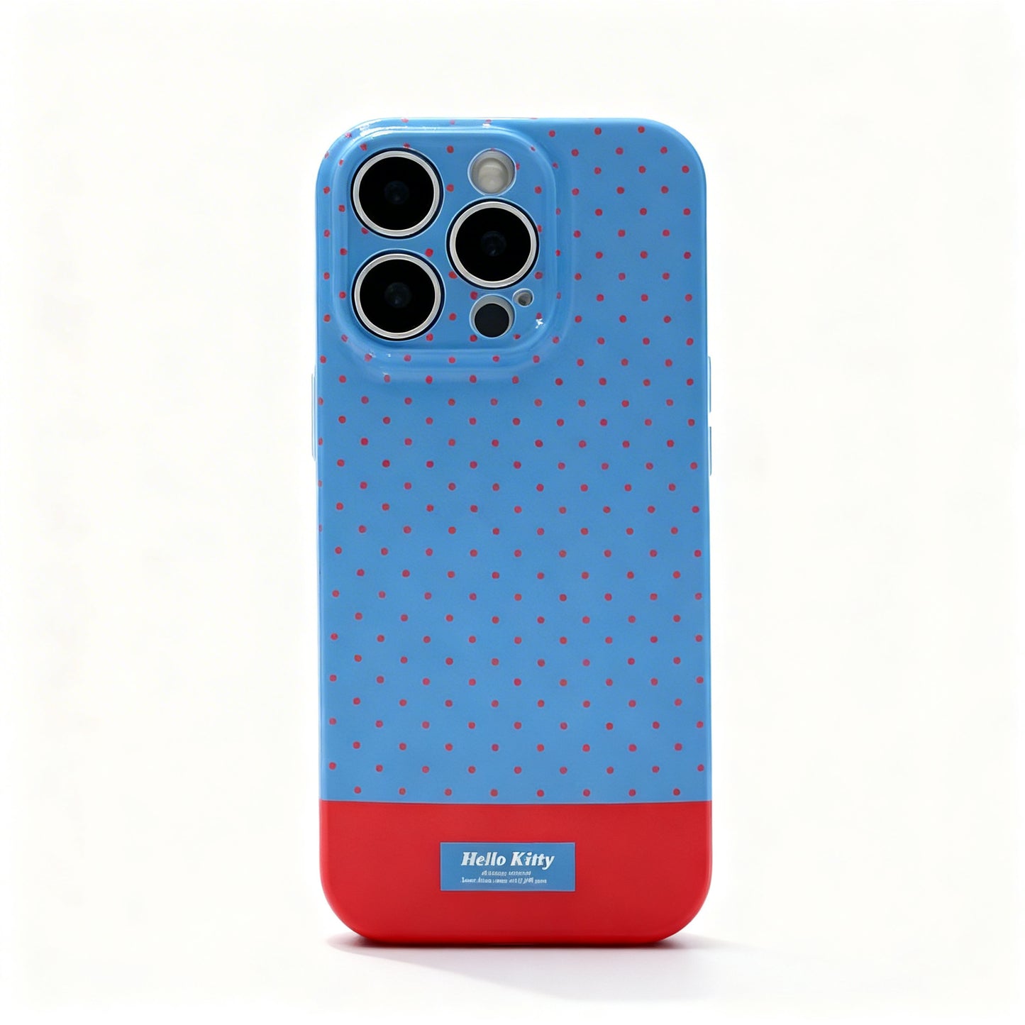 Red and Blue Polka Dot Cute Stand Phone Case for iPhone