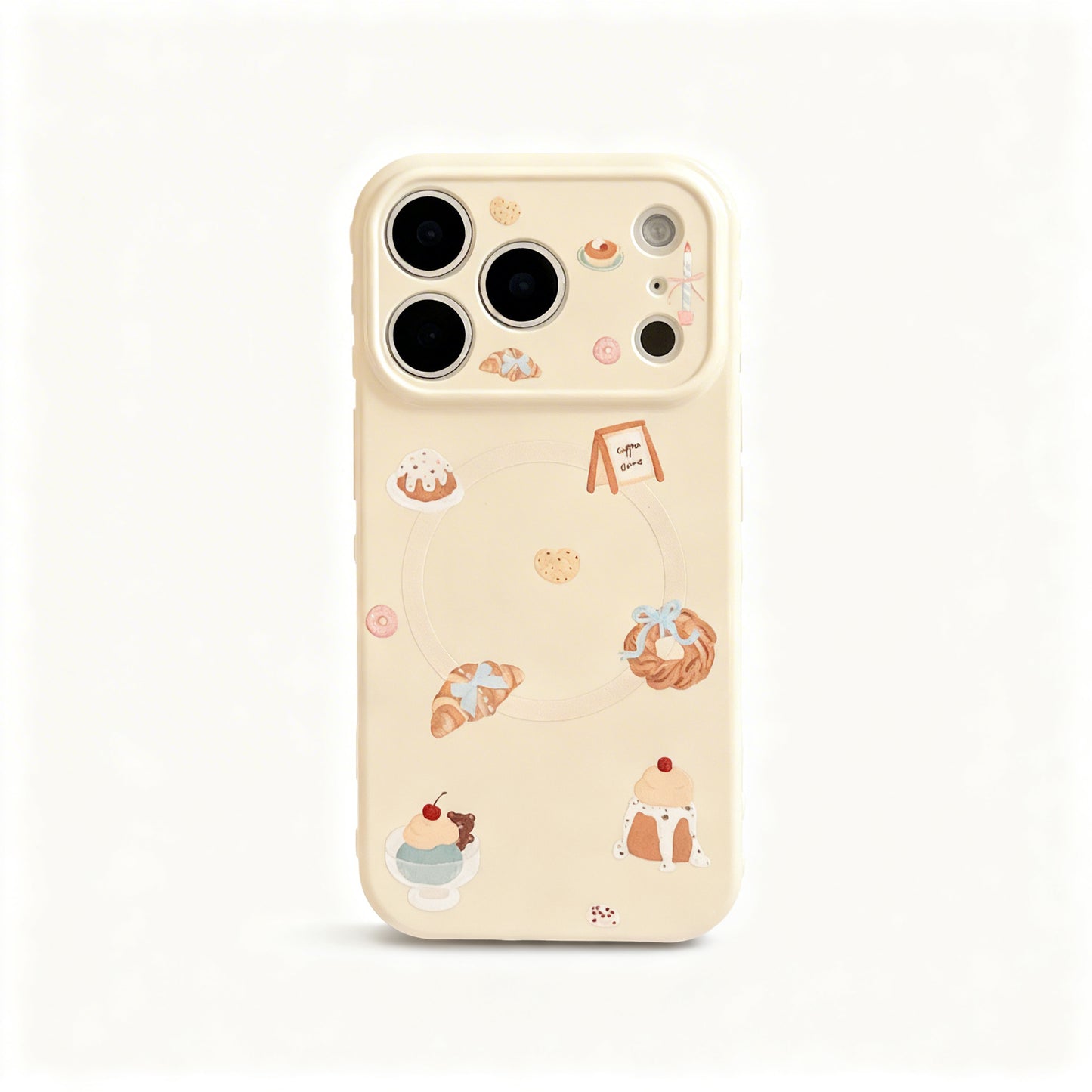 Korean Style Bread House Soft Phone Case for iPhone with Magnetic Stand