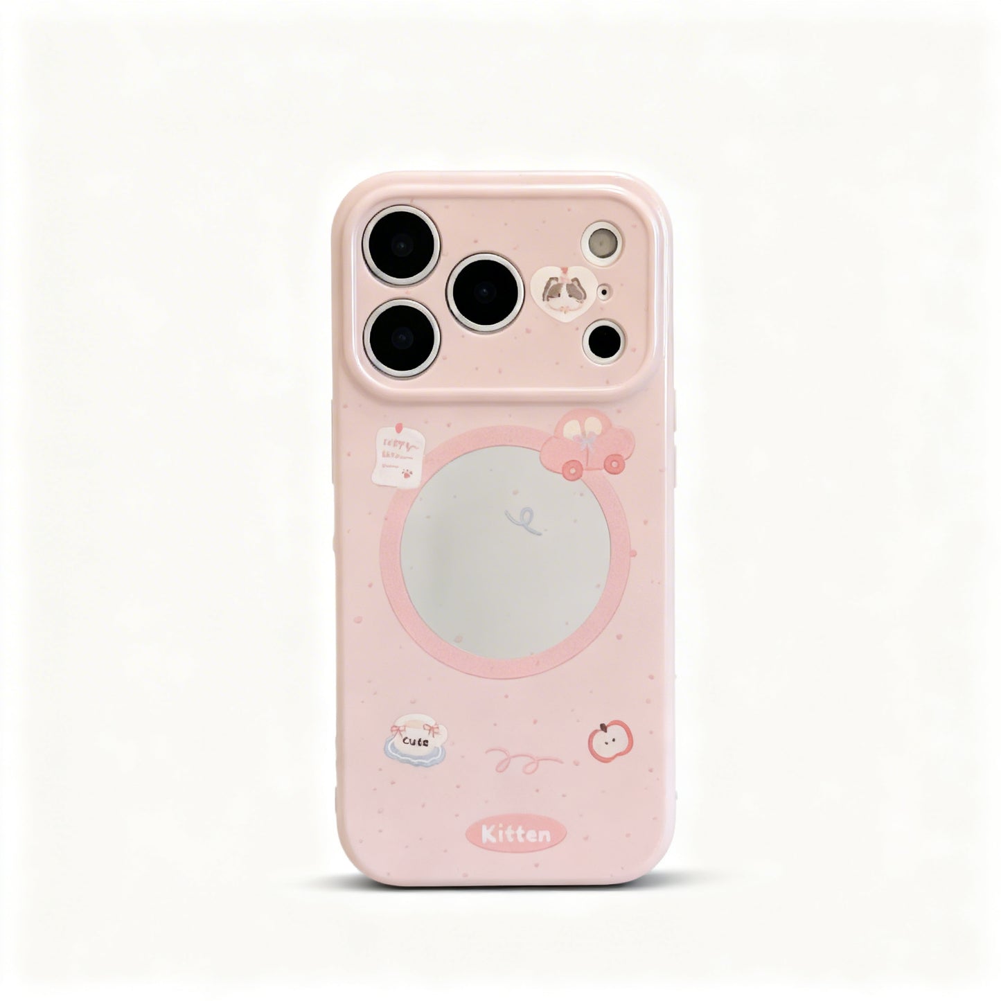 Cute Pink Cat Design Soft Magnetic Phone Case for iPhone