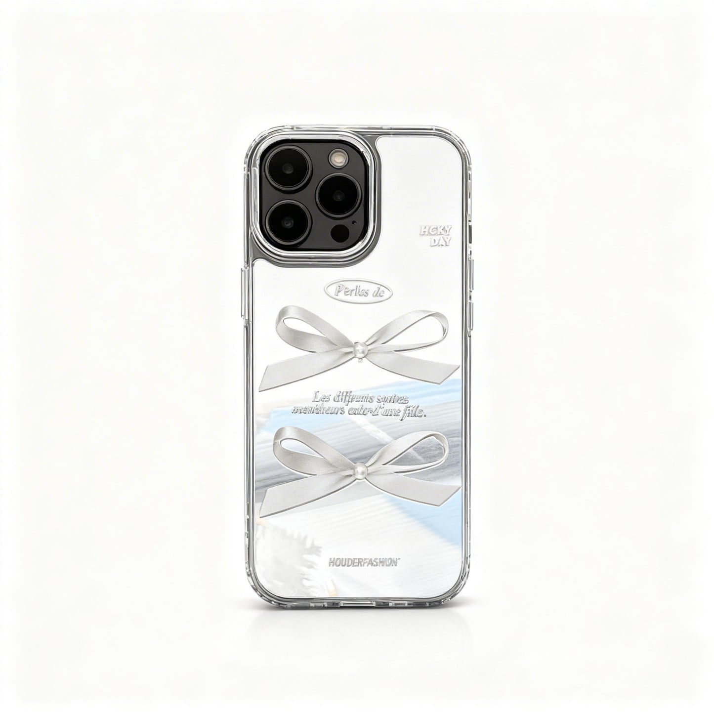 Glossy Pink Butterfly Bow Phone Case for iPhone