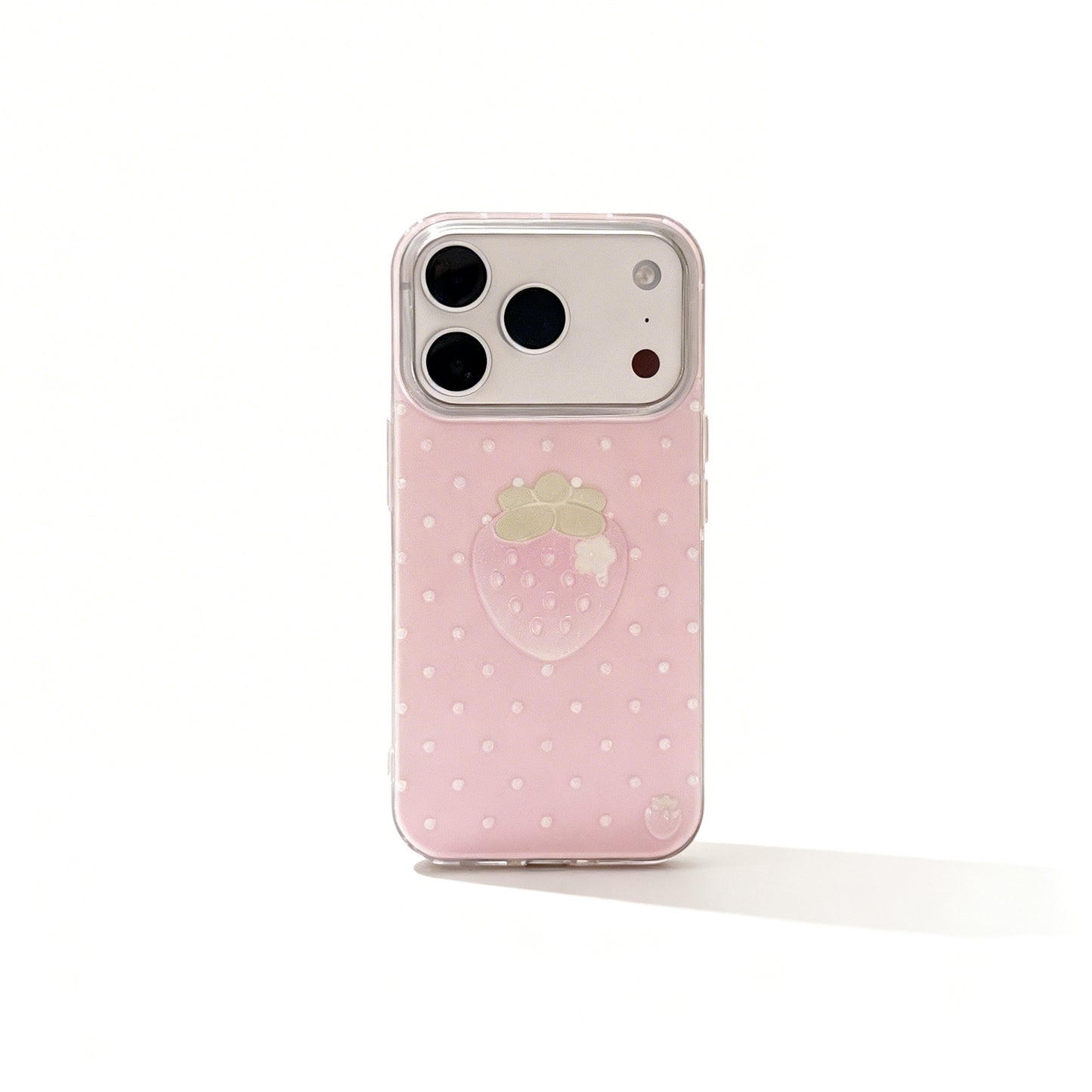Pink Strawberry Sparkle Soft Phone Case for iPhone