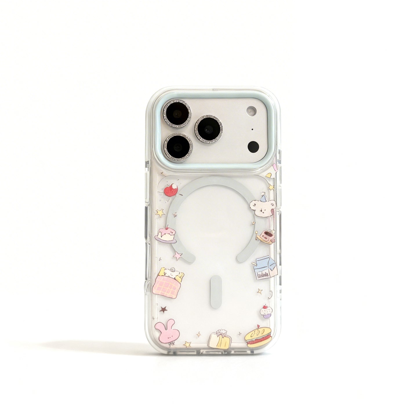 Cute Dog Design Clear Stand Phone Case for iPhone