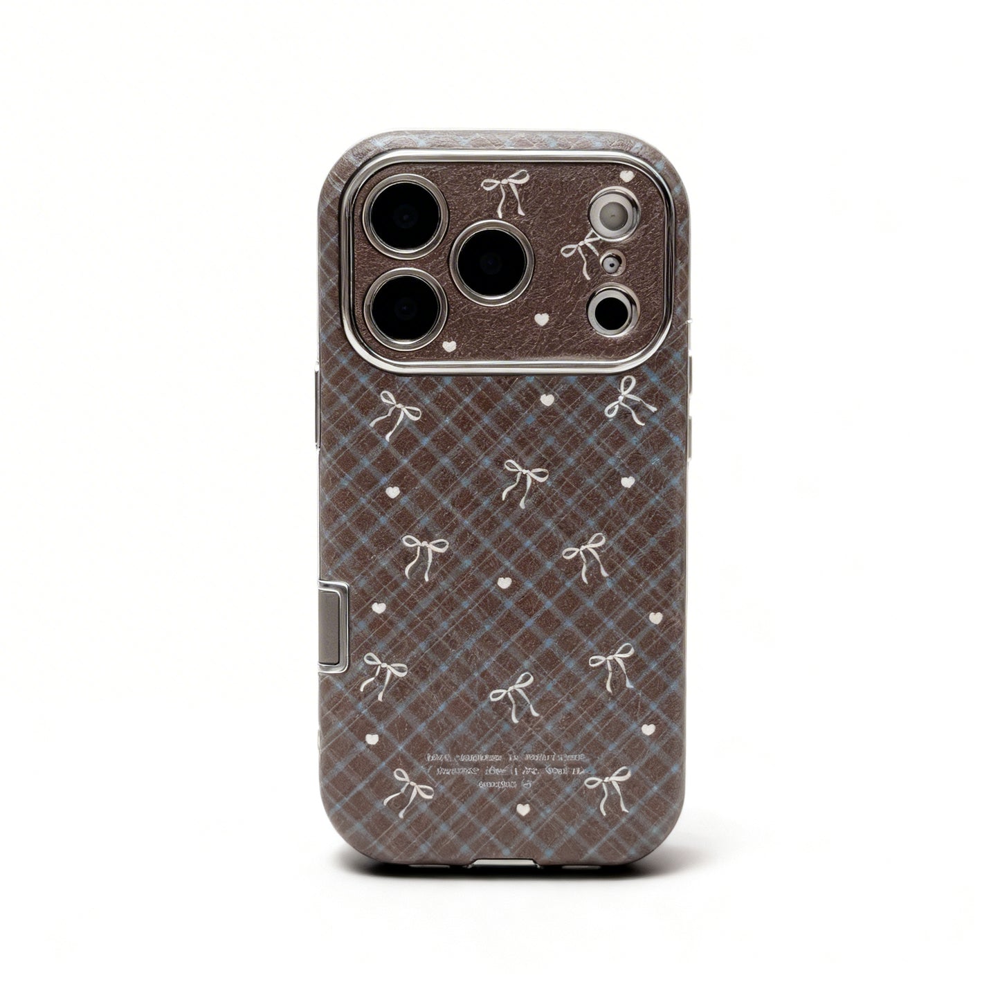 Vintage Plaid Bow Soft Phone Case for iPhone