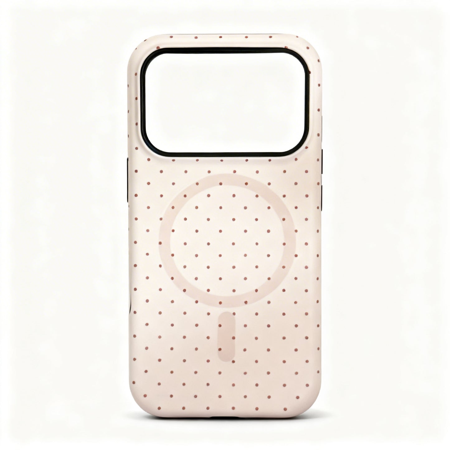 Burgundy Polka Dot Bow Stand Phone Case for iPhone