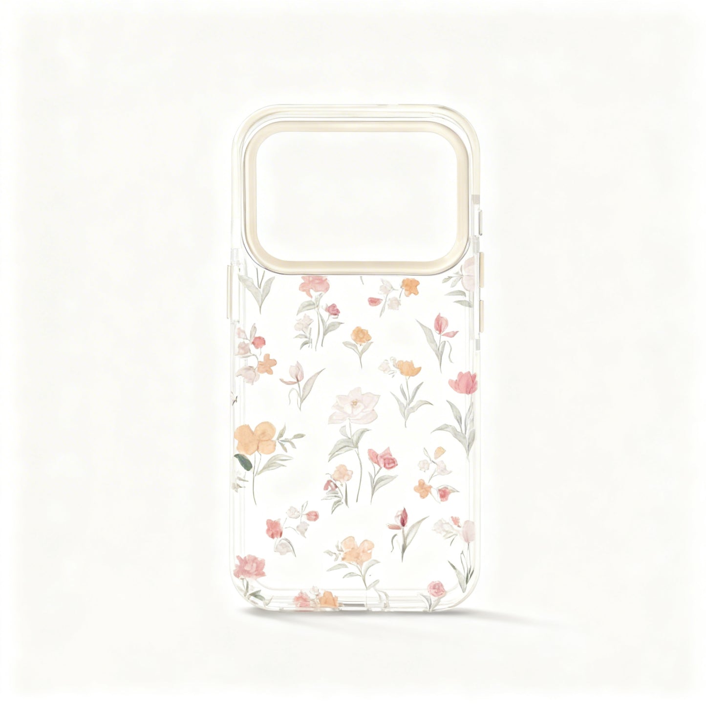 Transparent Pink Floral Soft Phone Case for iPhone