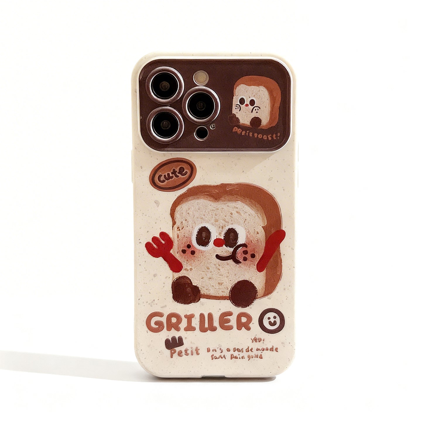 Cute Toast Bear Soft Phone Case for iPhone