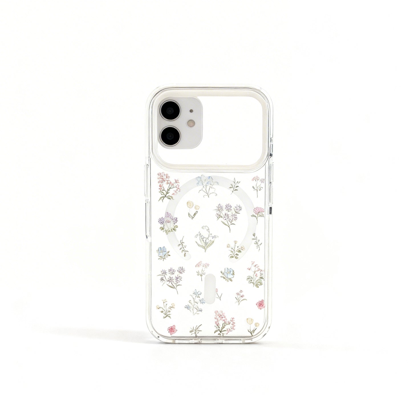 Soft Pastel Floral Clear Phone Case for iPhone