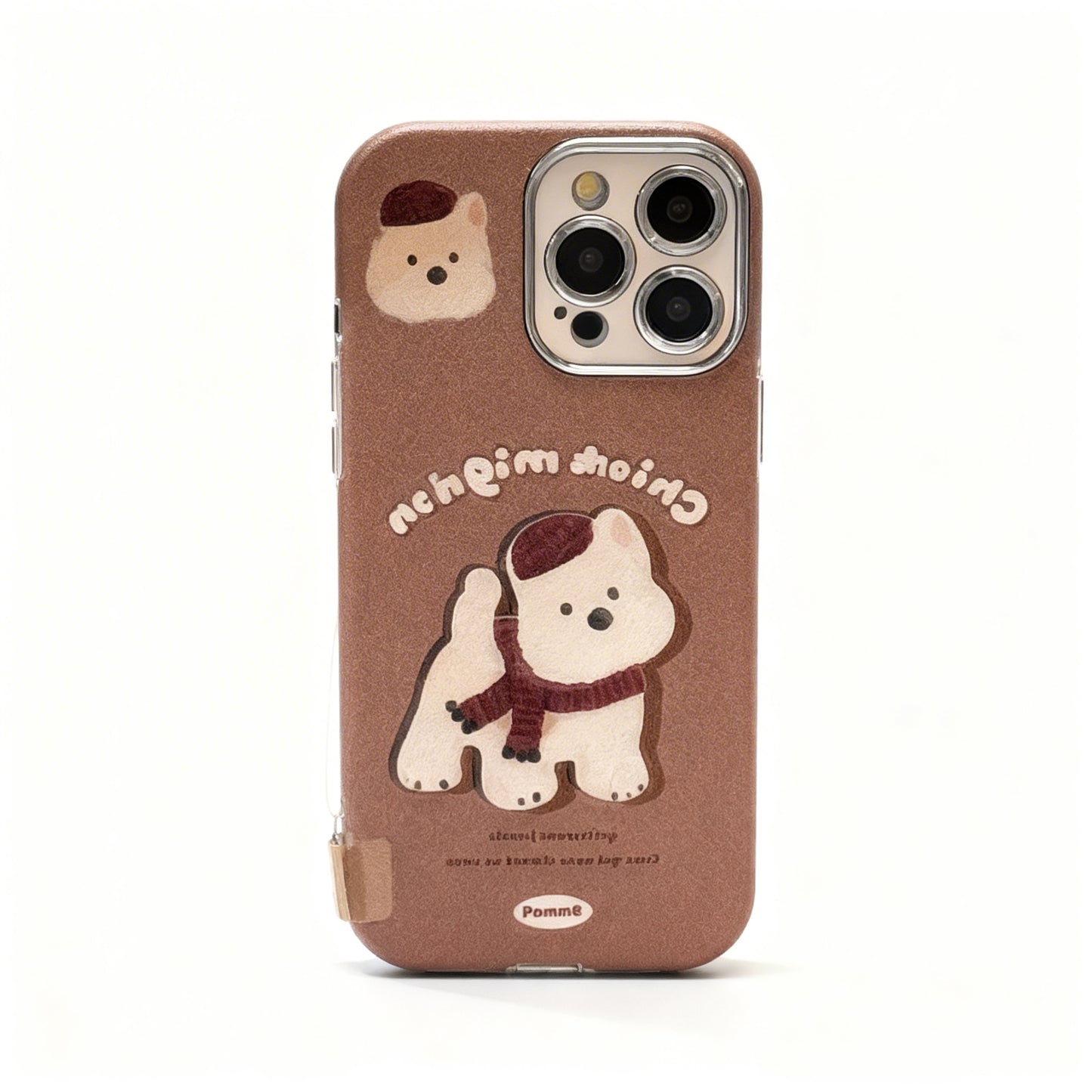 Brown Highland Cow 3D Cartoon Phone Case for iPhone