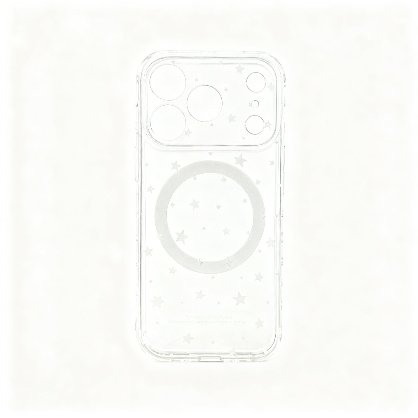 Light Gray Star Print Soft Phone Case with Stand for iPhone