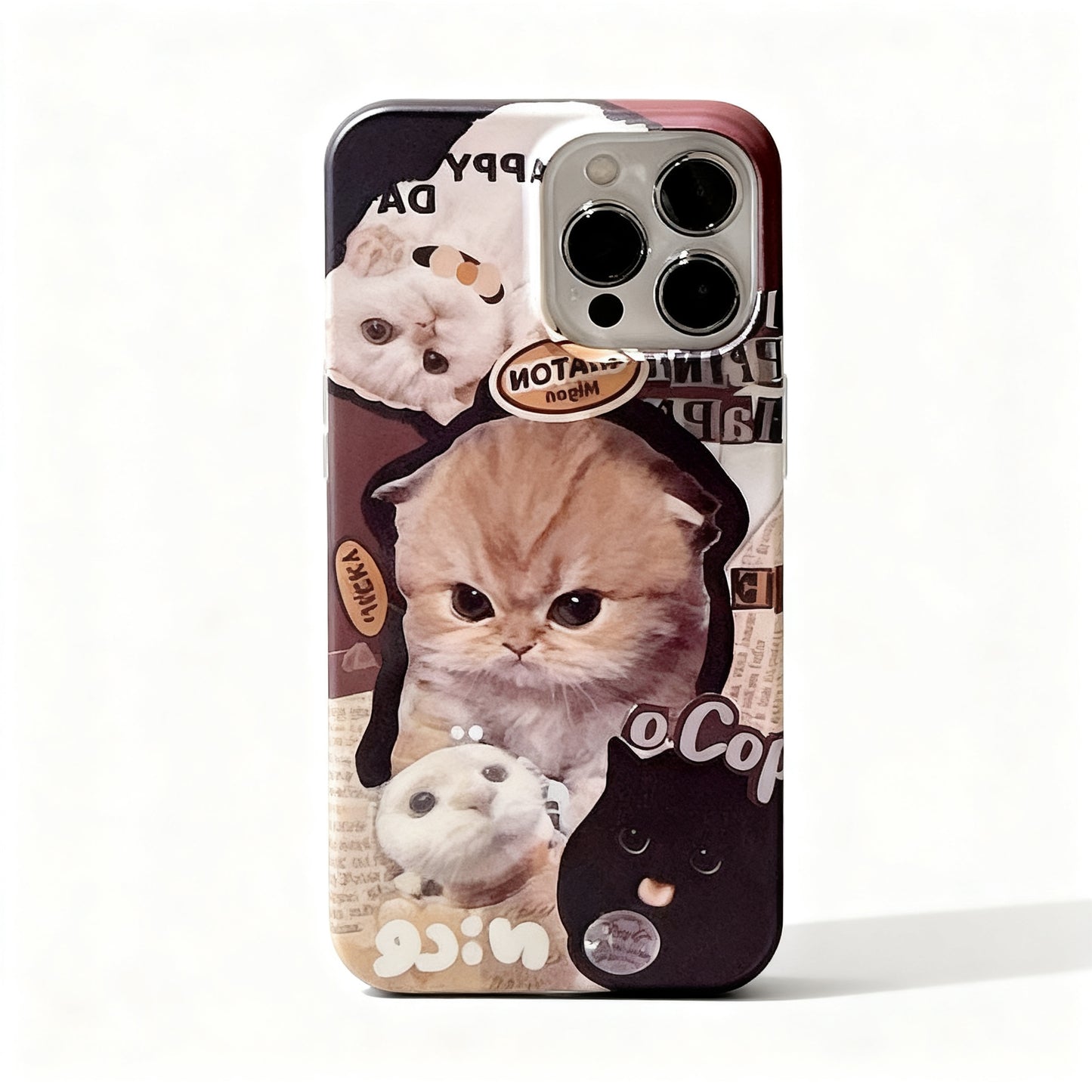 Cute Cat Design Matte Phone Case for iPhone