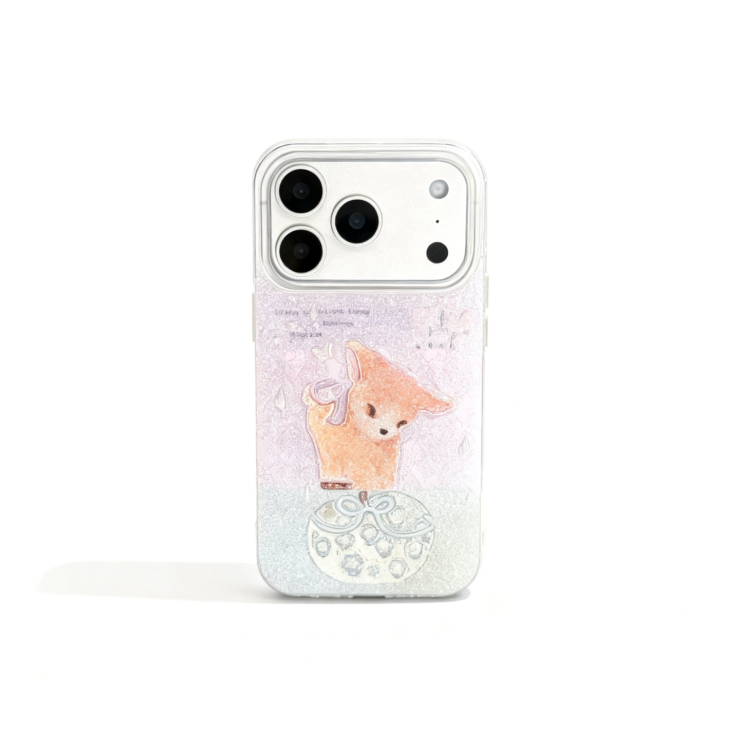 Green Fawn Glitter Magnetic Stand Phone Case for iPhone