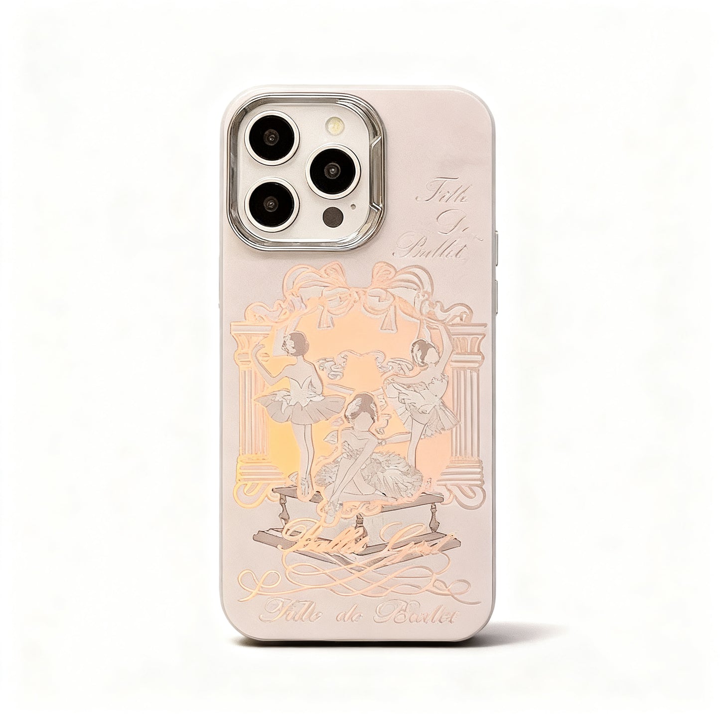 Cute Pink Ballerina Design Soft Phone Case for iPhone