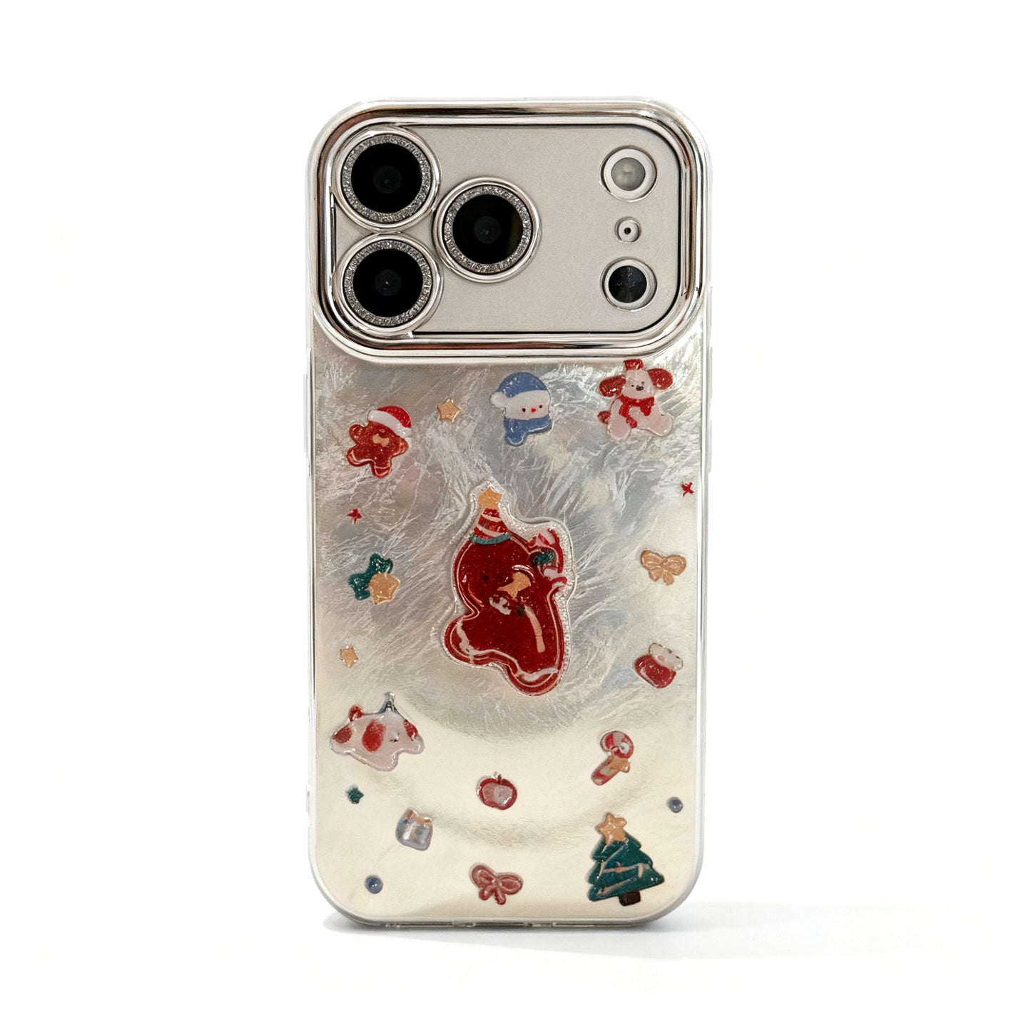 Cute Gingerbread Man Glitter Phone Case for iPhone