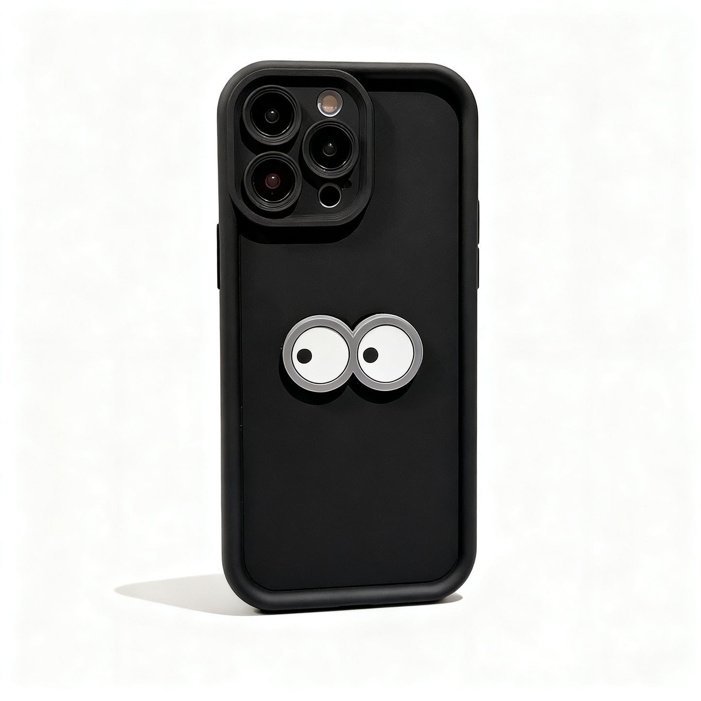 Black Cartoon Coal Ball Soft Phone Case for iPhone