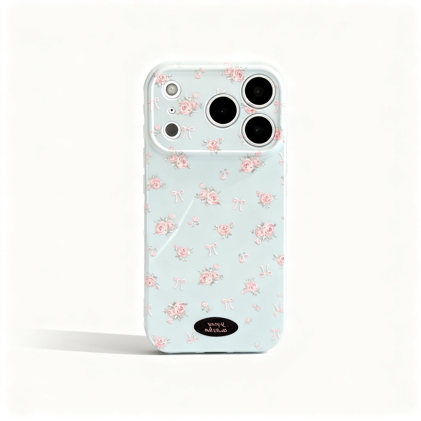 Foggy Pink Rose Floral Shockproof Phone Case for iPhone