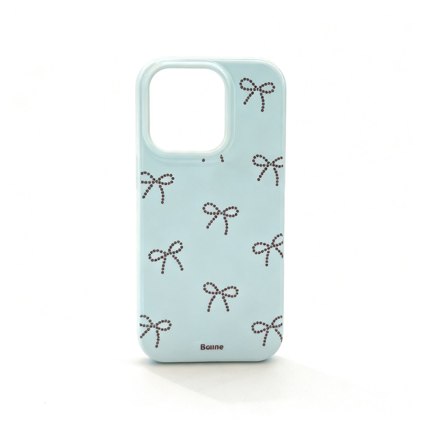 Soft Pink Bow Butterfly Print Phone Case for iPhone