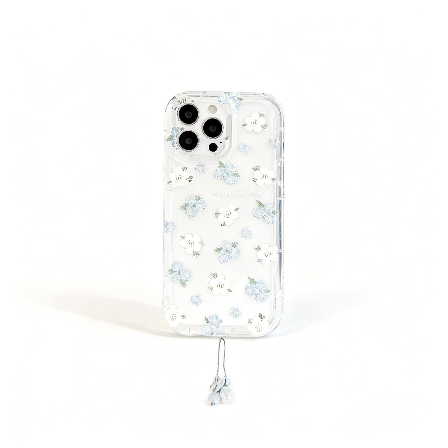 Transparent Floral Pink Soft Phone Case for iPhone
