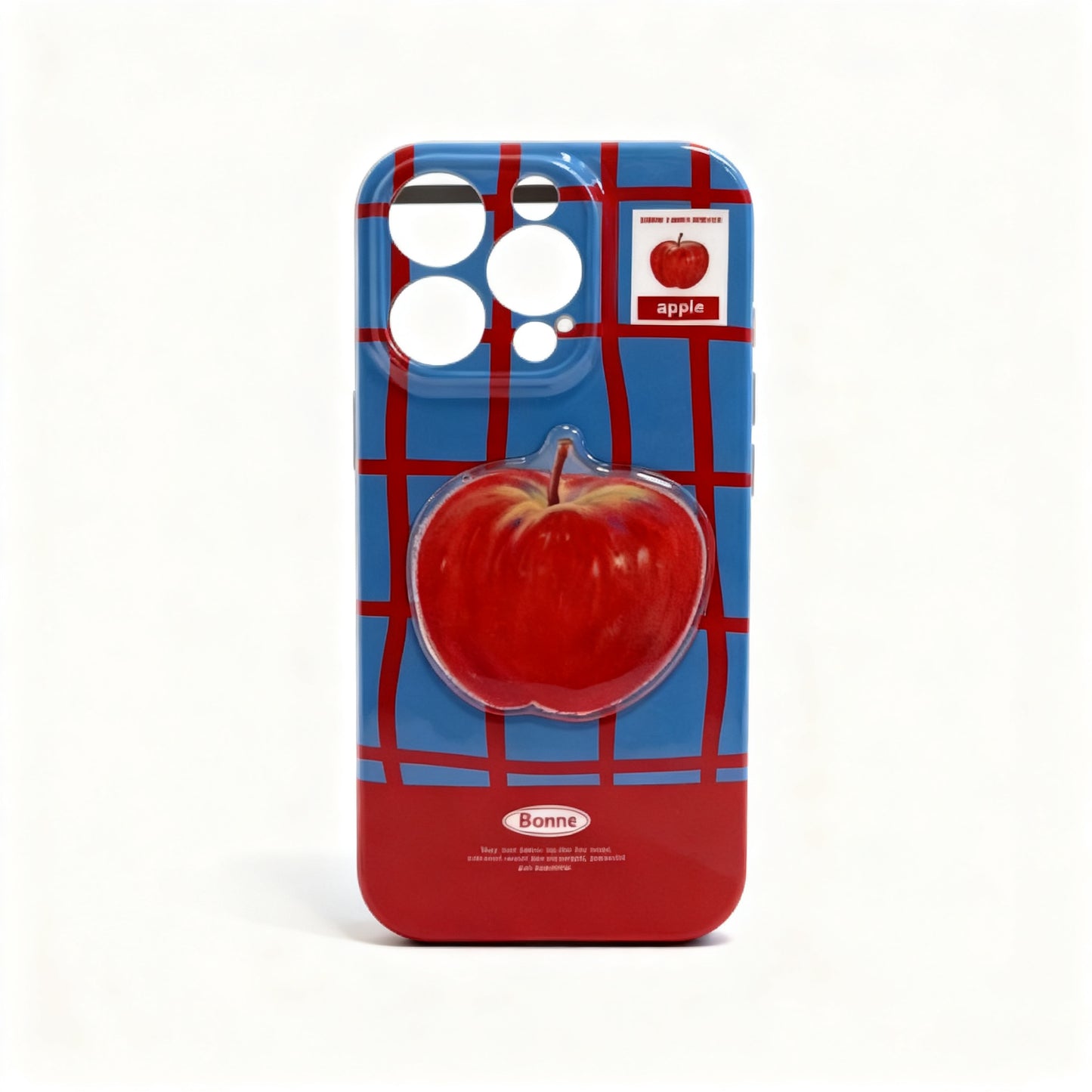 Red and Blue Plaid Soft Phone Case for iPhone
