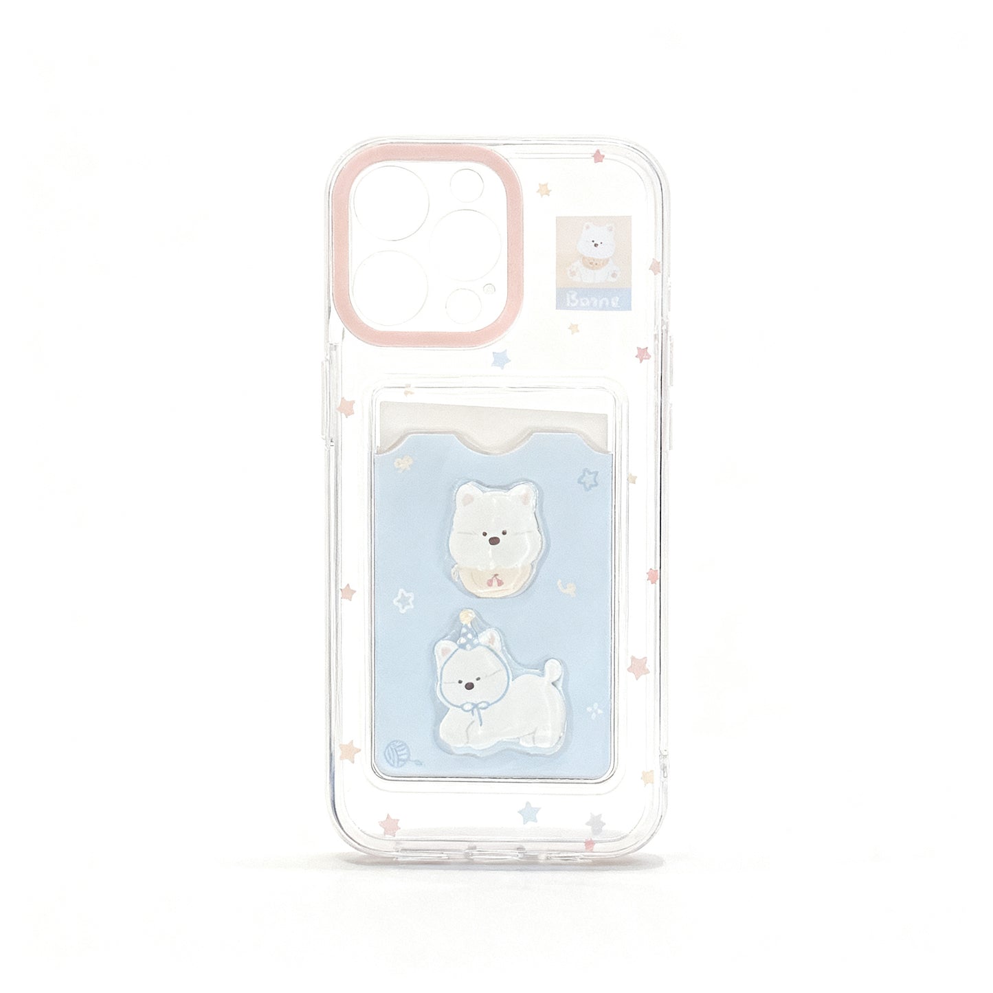 Korean Style Cute Dog Clear Phone Case for iPhone