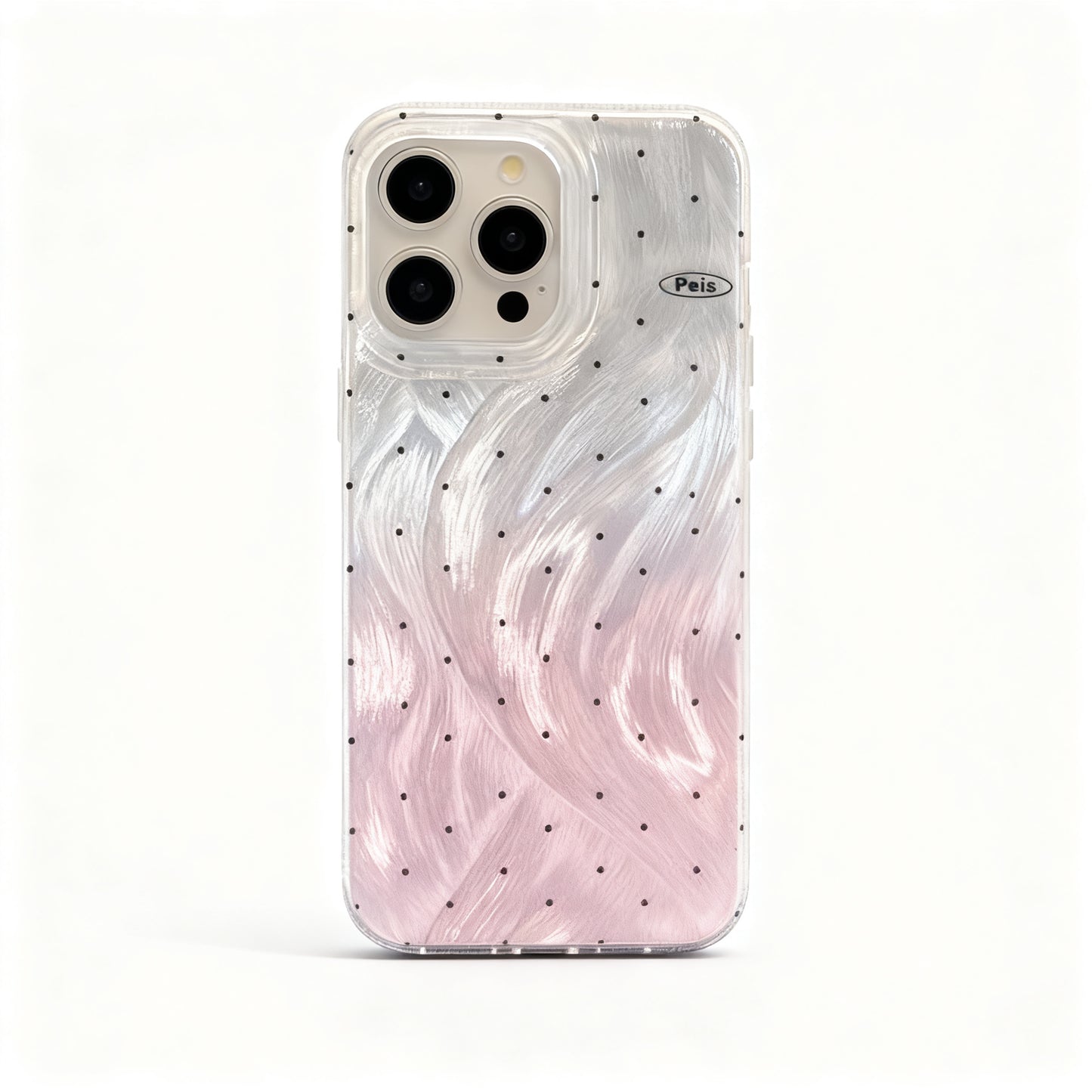 Pink Gradient Dot Soft Phone Case for iPhone