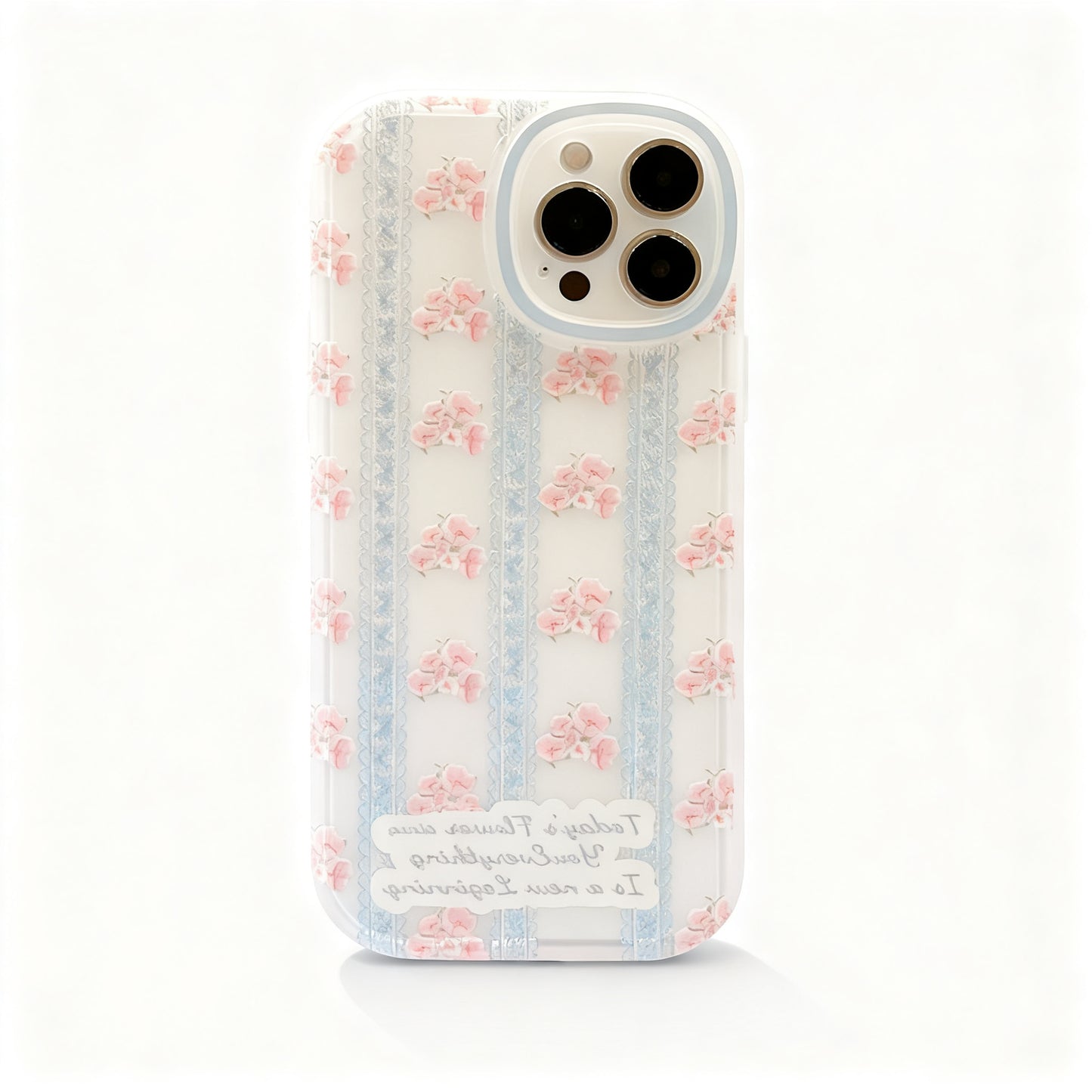Pink Floral Soft Phone Case for iPhone