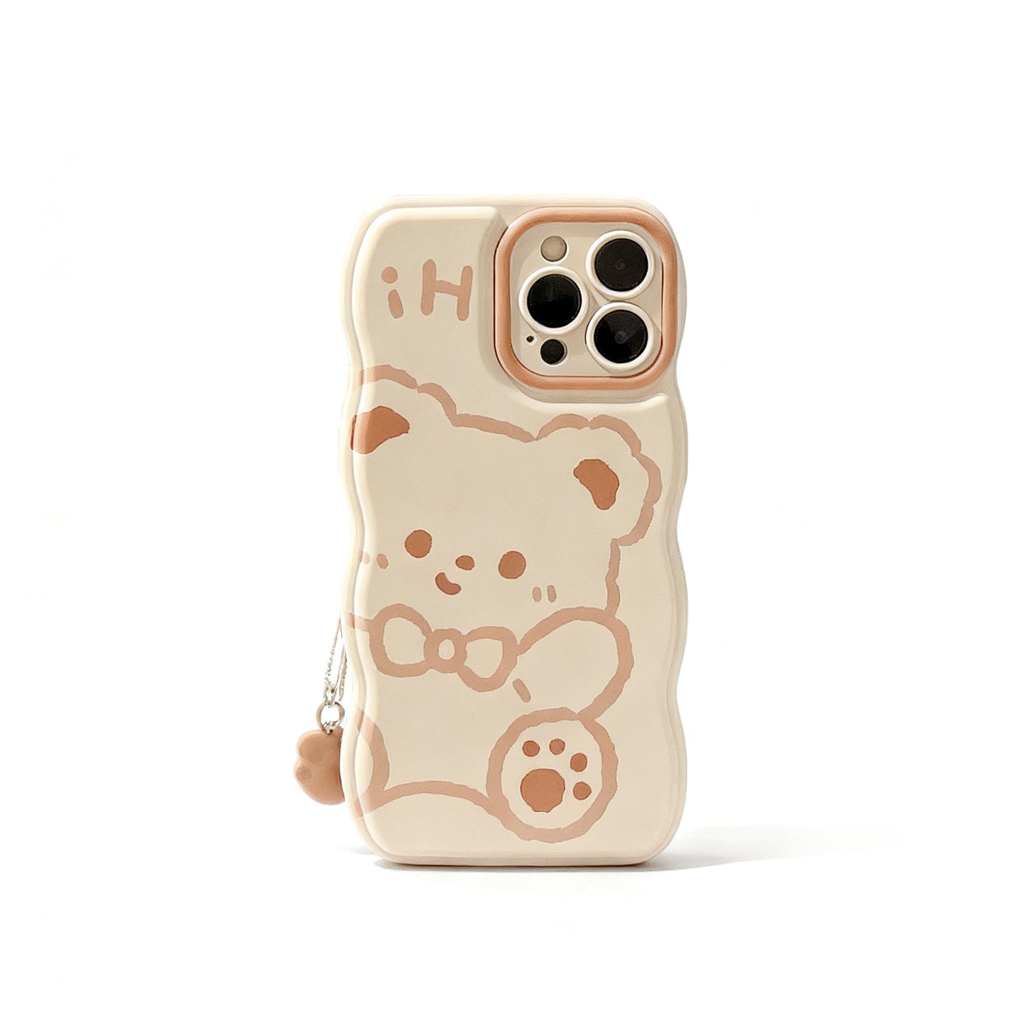 Cute Bear Waves Soft Silicone Phone Case for iPhone