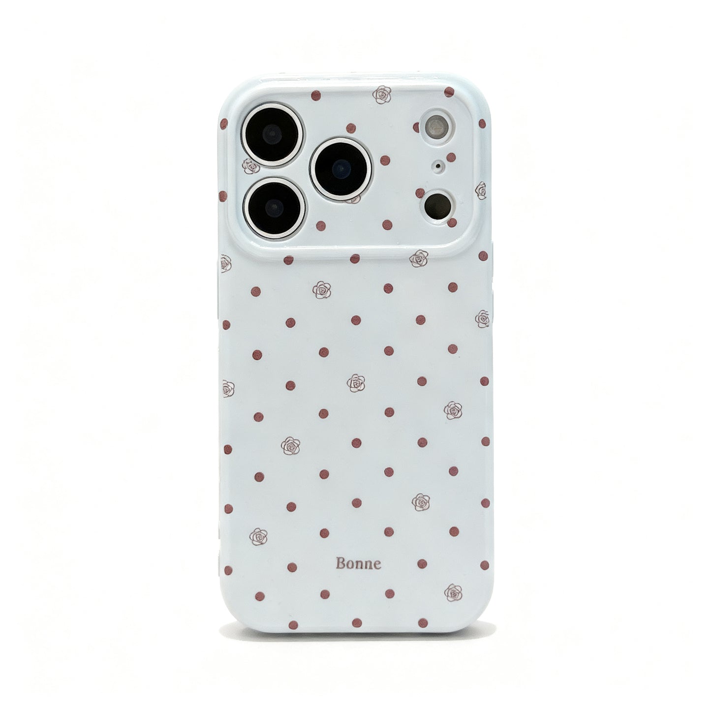 Vintage Pink Polka Dot Soft Phone Case for iPhone