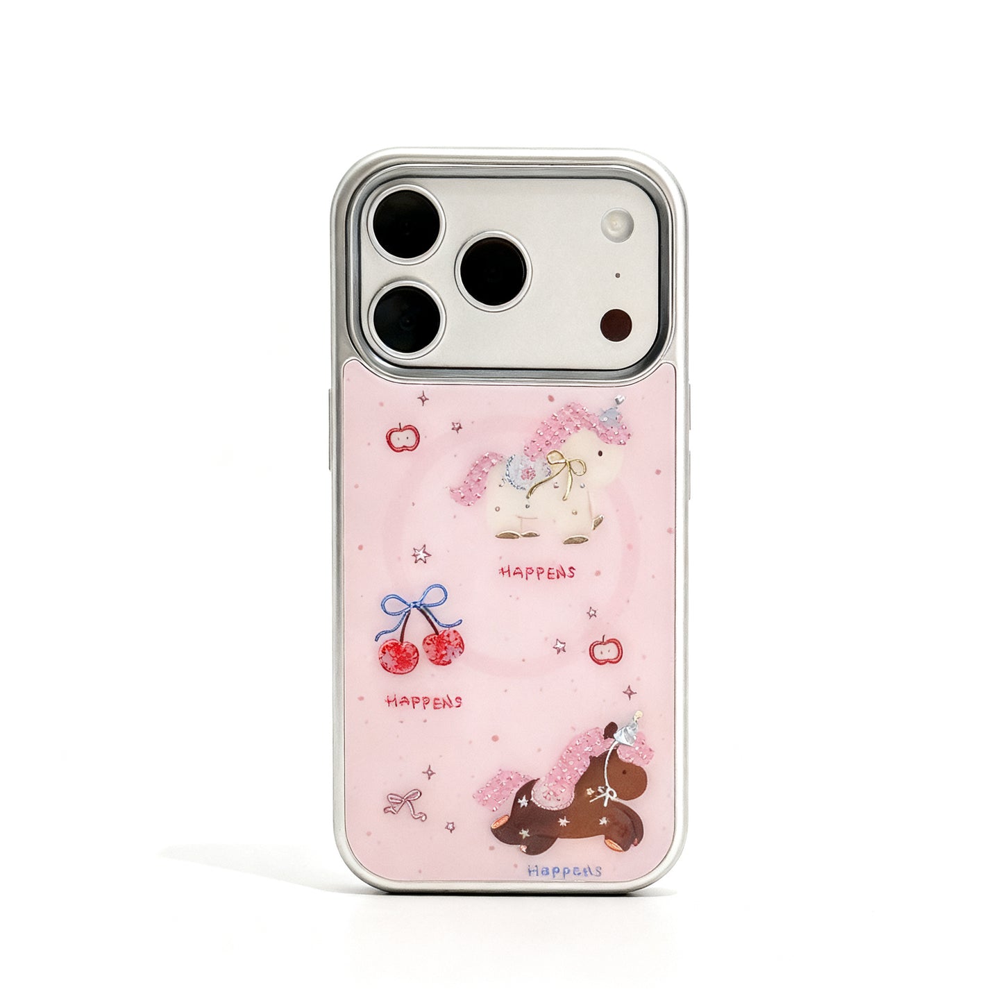 Pink Dreamy Unicorn Magnetic Stand Phone Case for iPhone