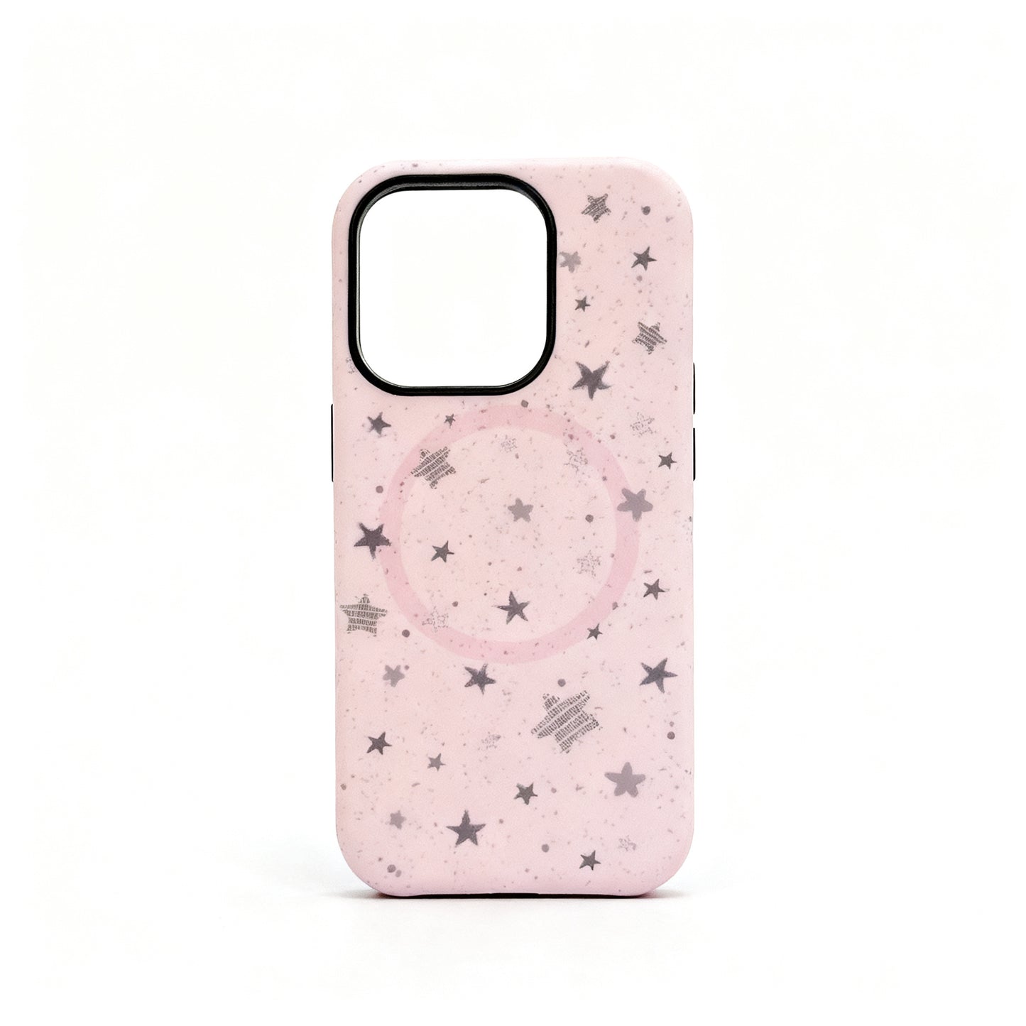 Black Ink Splatter Star Design Soft Phone Case for iPhone