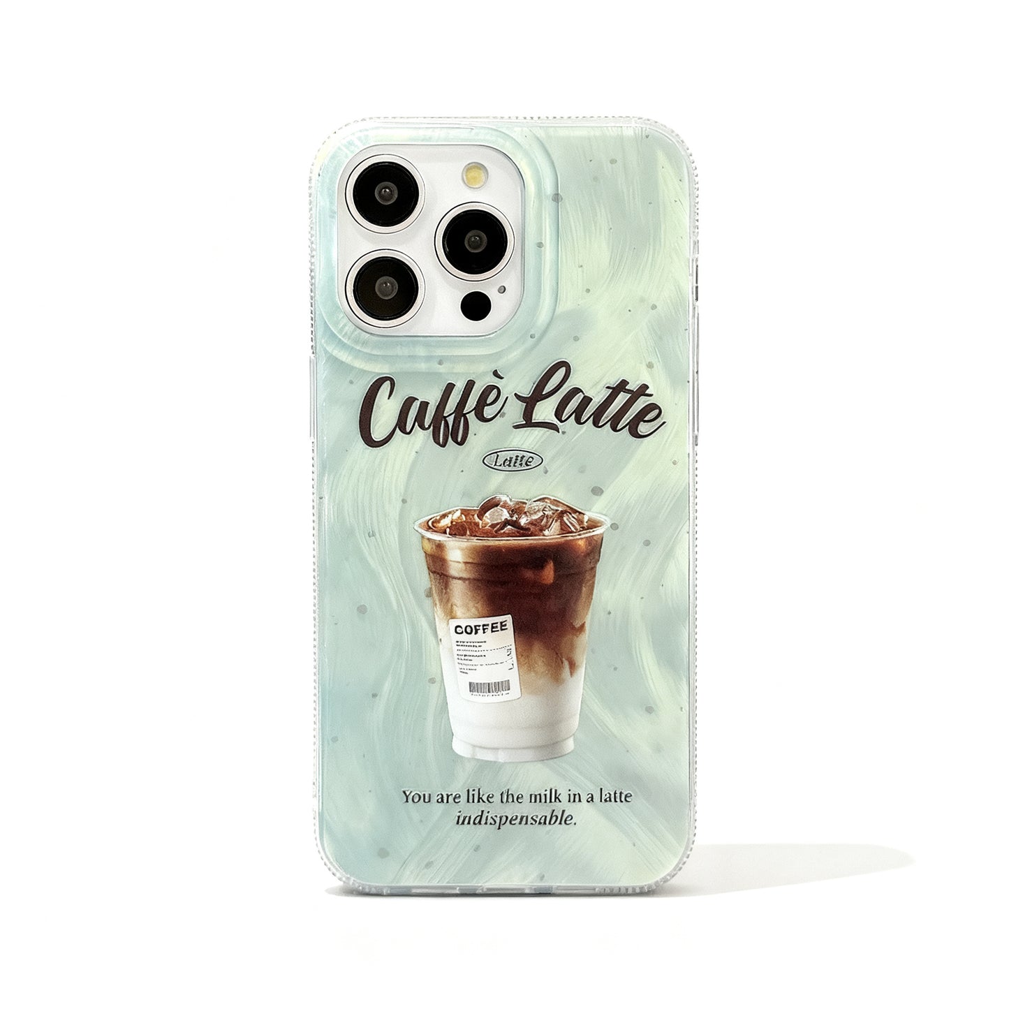 Mint Green Ink Splash Stand Phone Case for iPhone