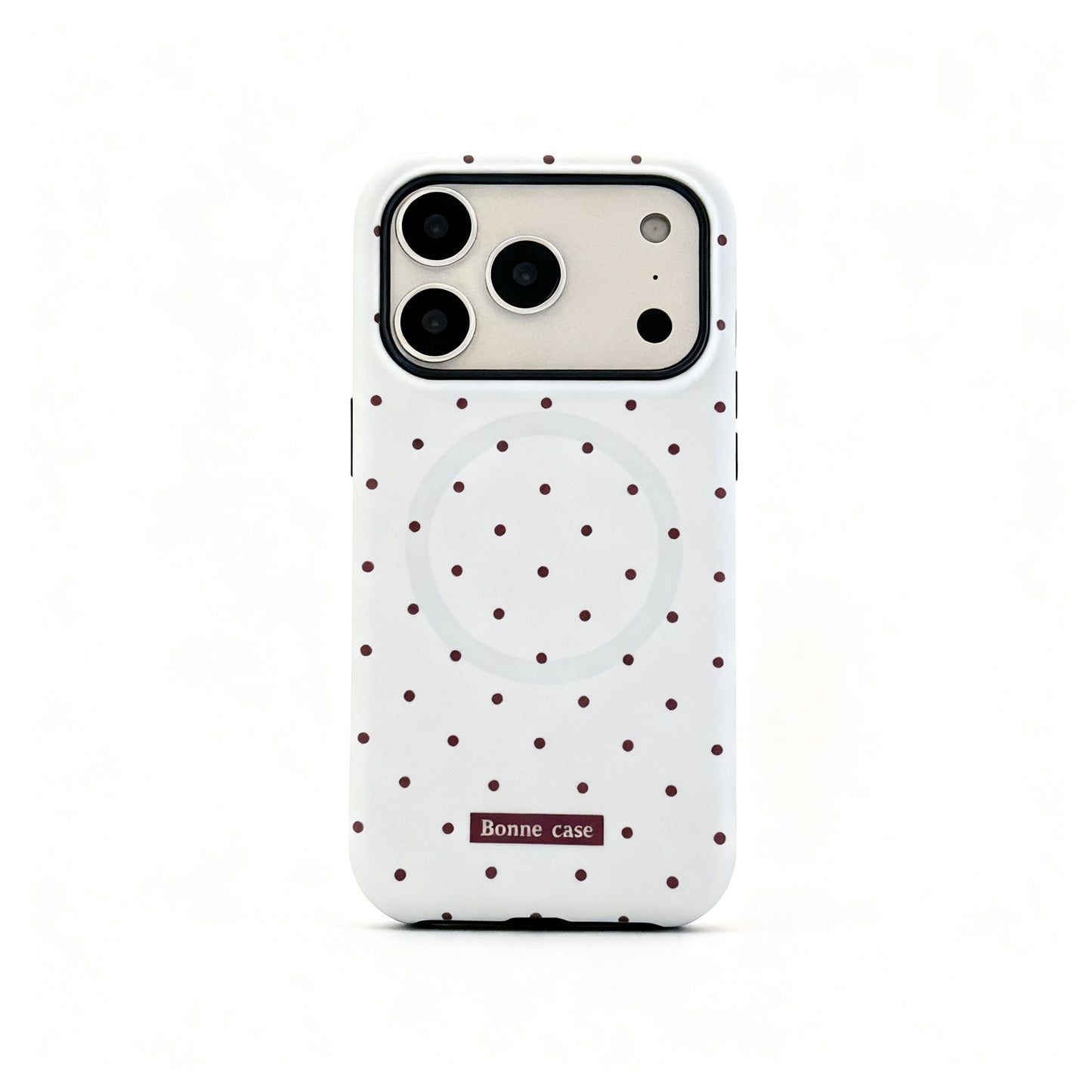 Light Blue Polka Dot Cute Phone Case with Stand for iPhone