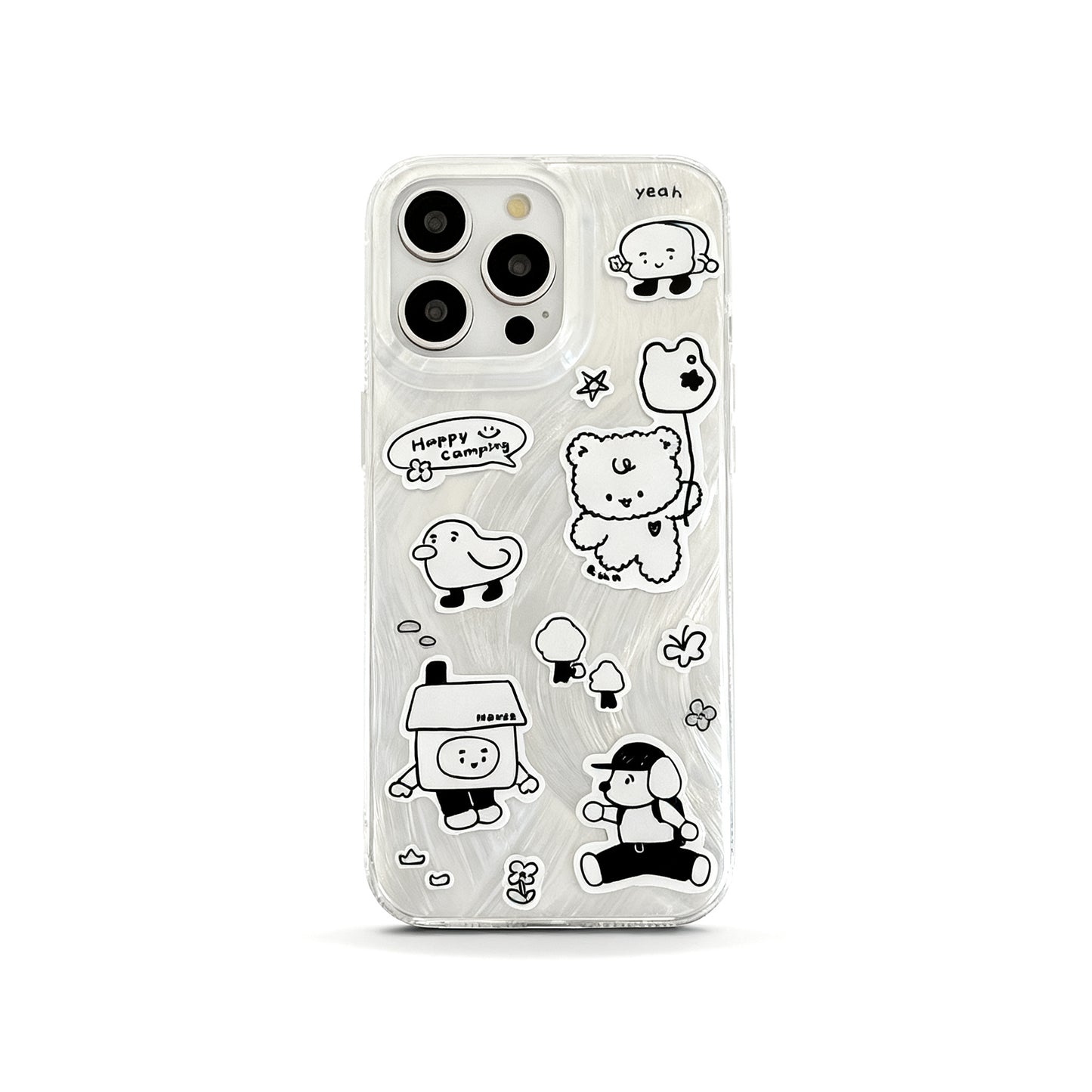 Black Dot Pattern Shockproof Phone Case for iPhone