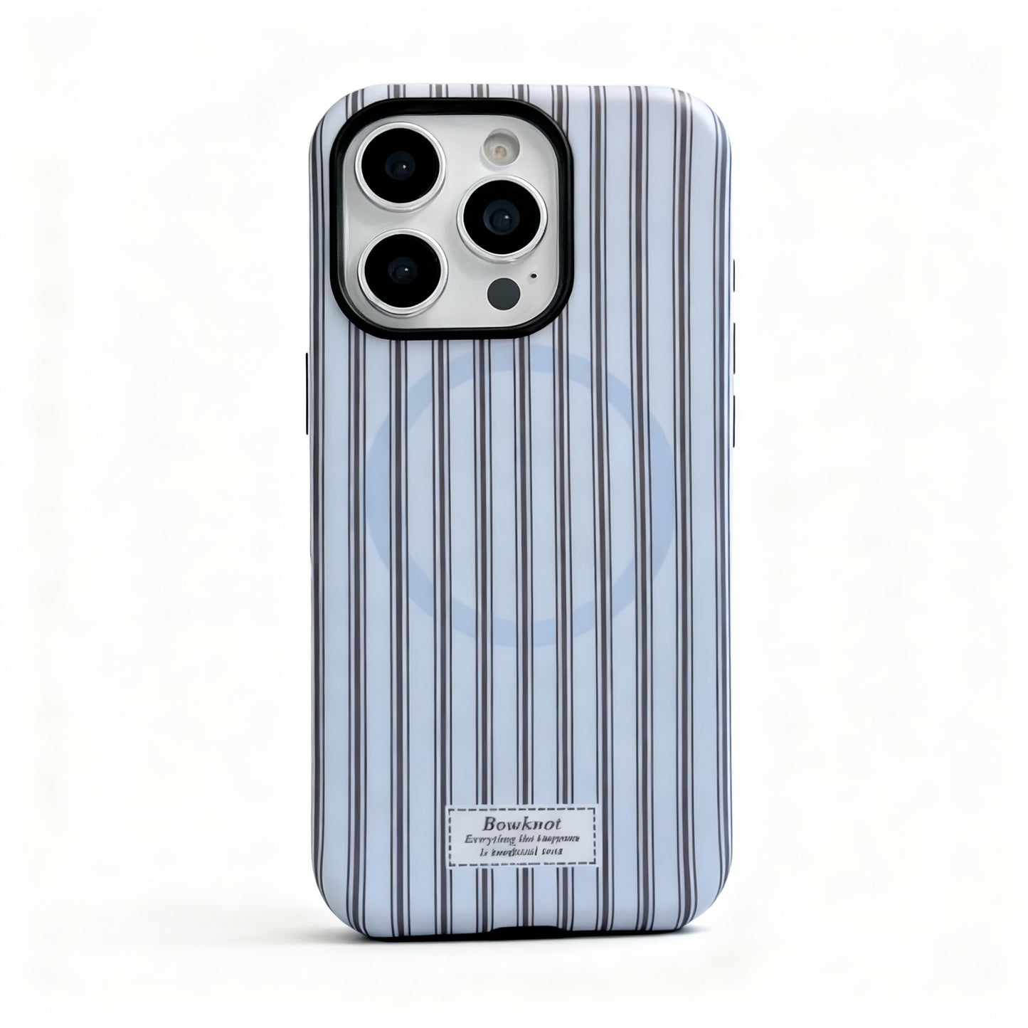 Blue and Black Striped Magnetic Stand Phone Case for iPhone