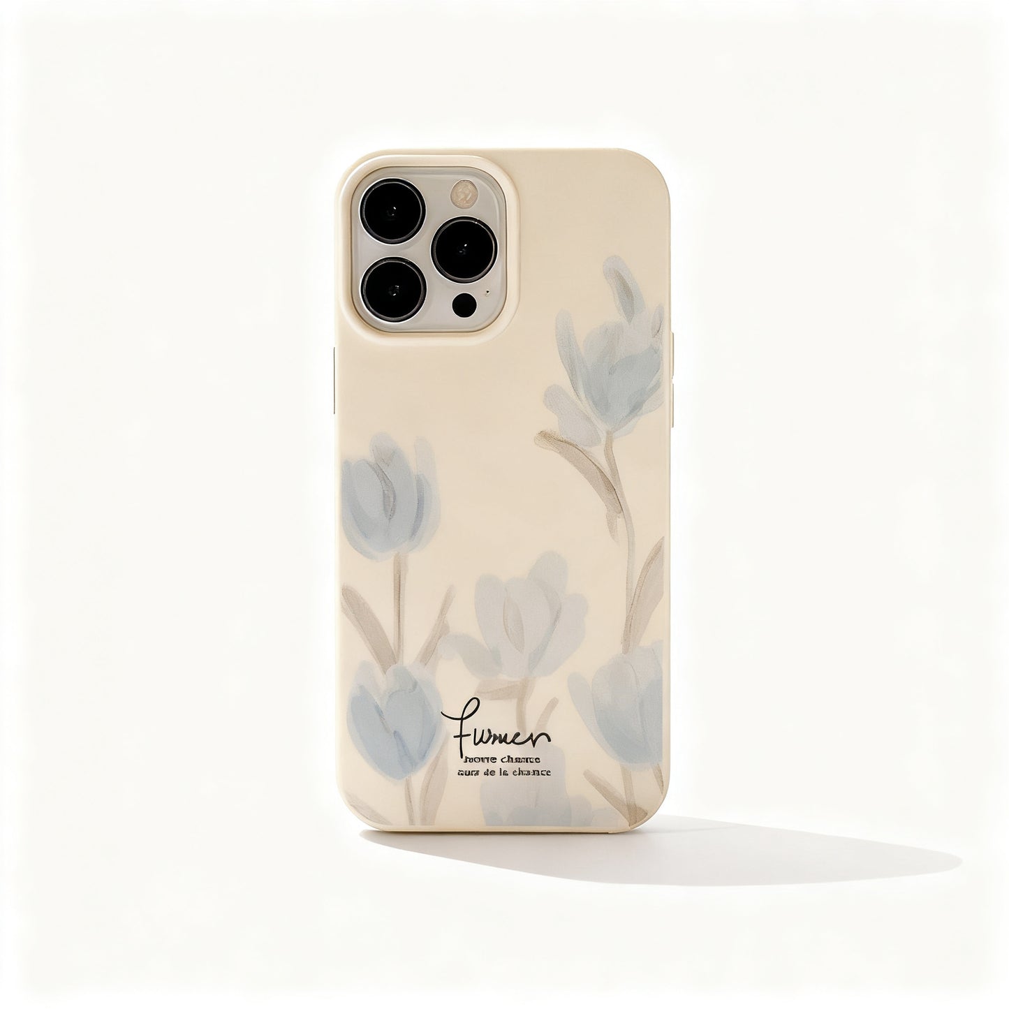Blue Tulip Glossy Phone Case for iPhone