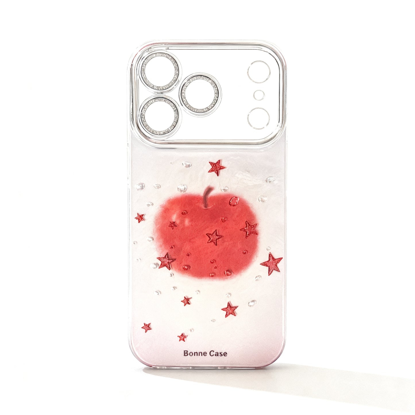 Red Sparkling Star Design Phone Case for iPhone