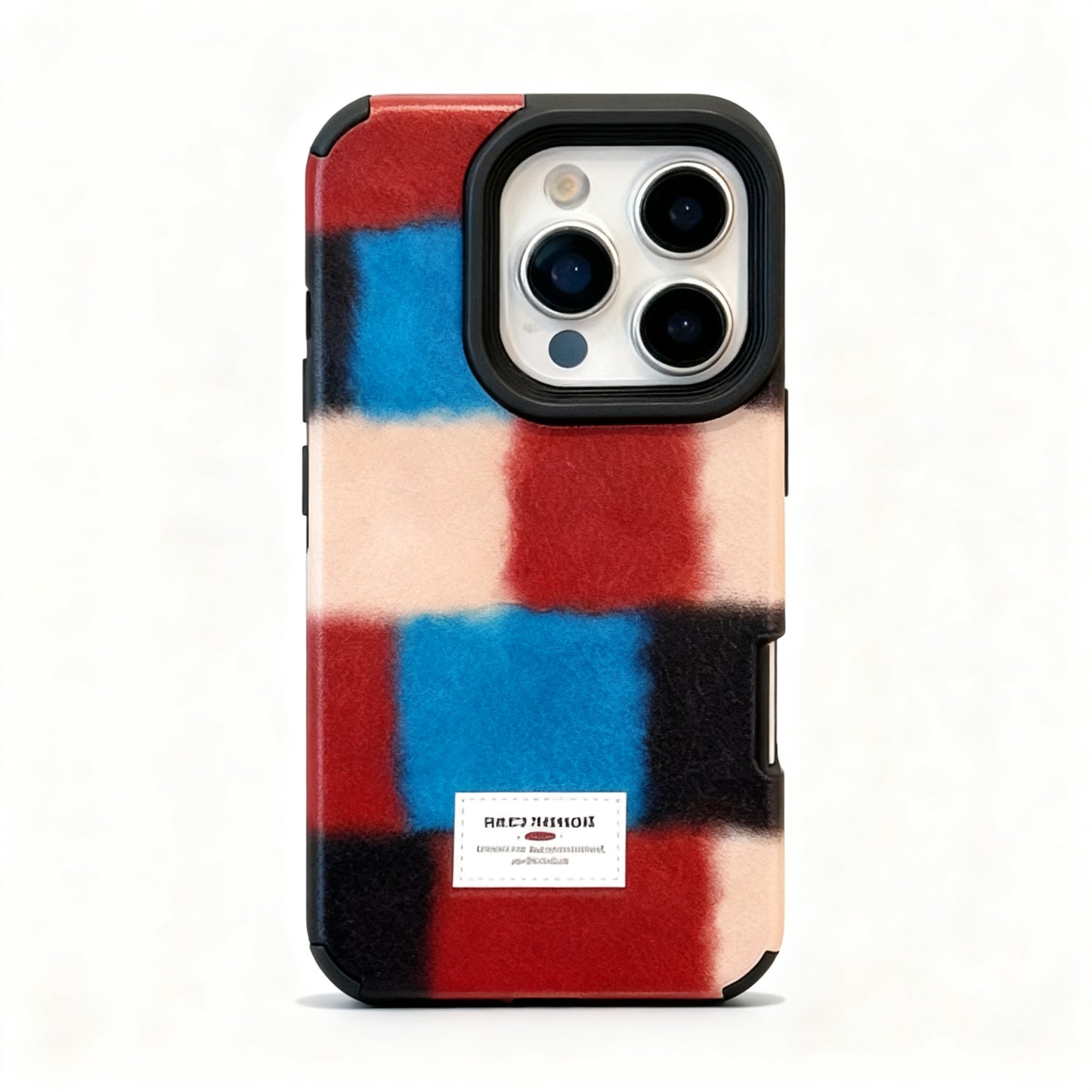 Vintage Plaid Leather Phone Case with Soft Touch for iPhone
