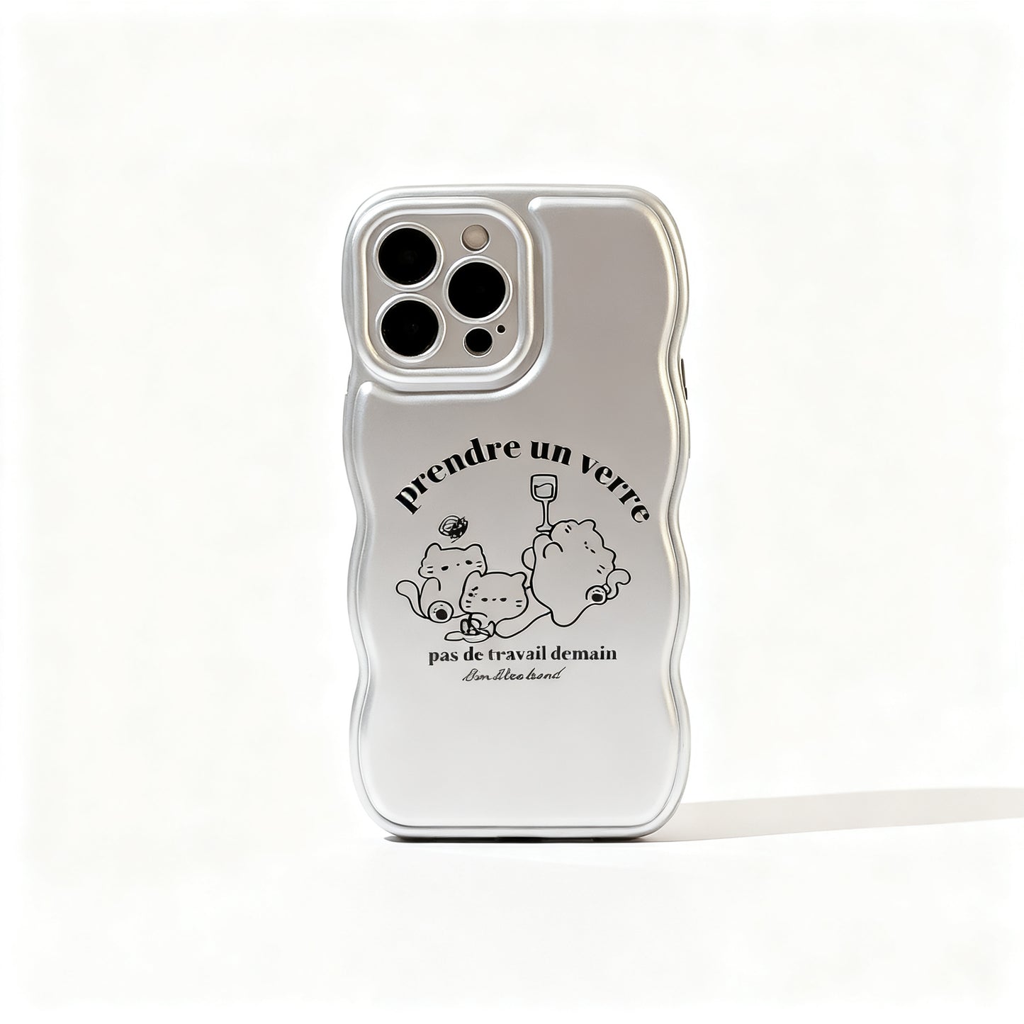Cute Cat Party Glitter Phone Case for iPhone