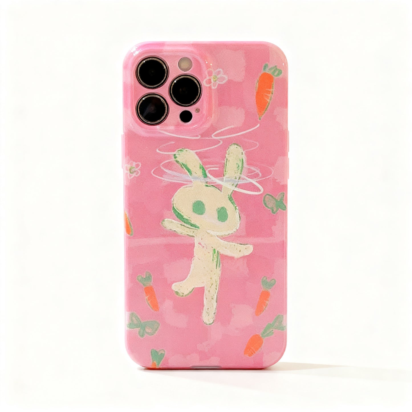 Cute Rabbit Vintage Design Soft Phone Case for iPhone