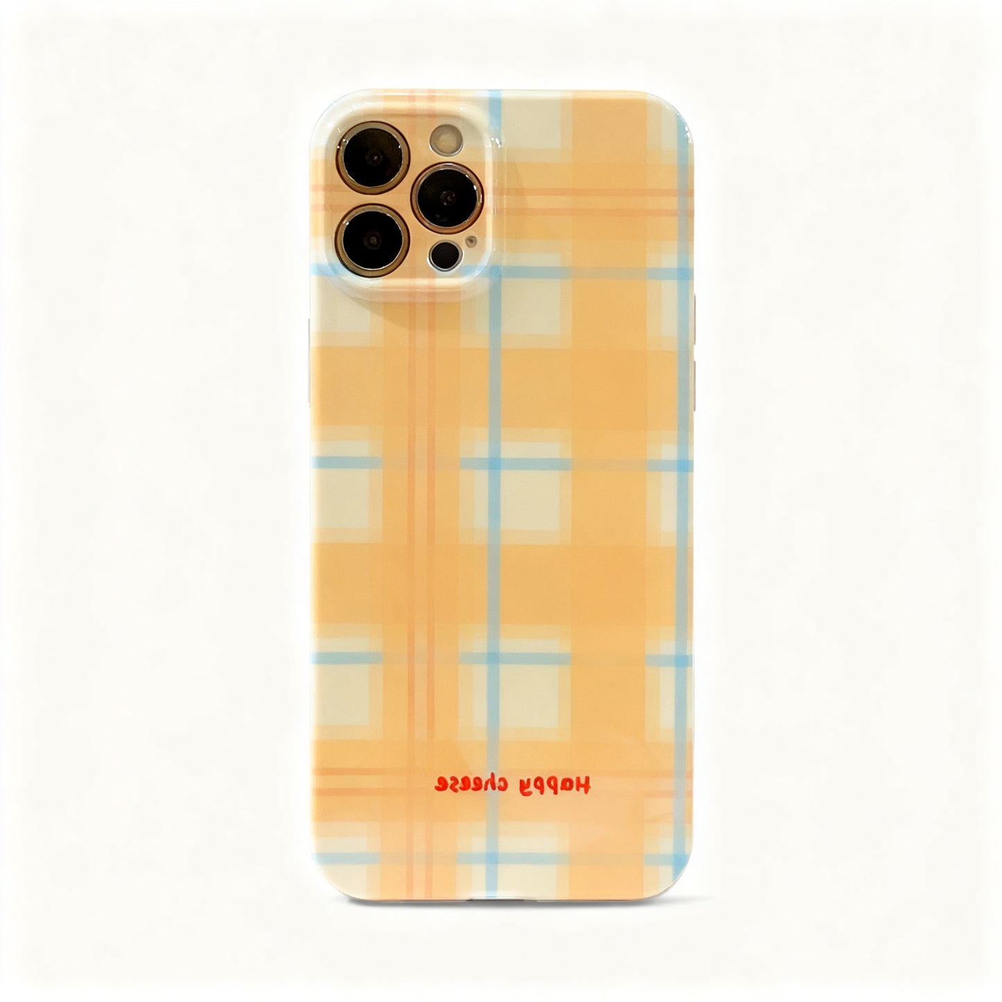 Pink Plaid Soft Stand Phone Case for iPhone