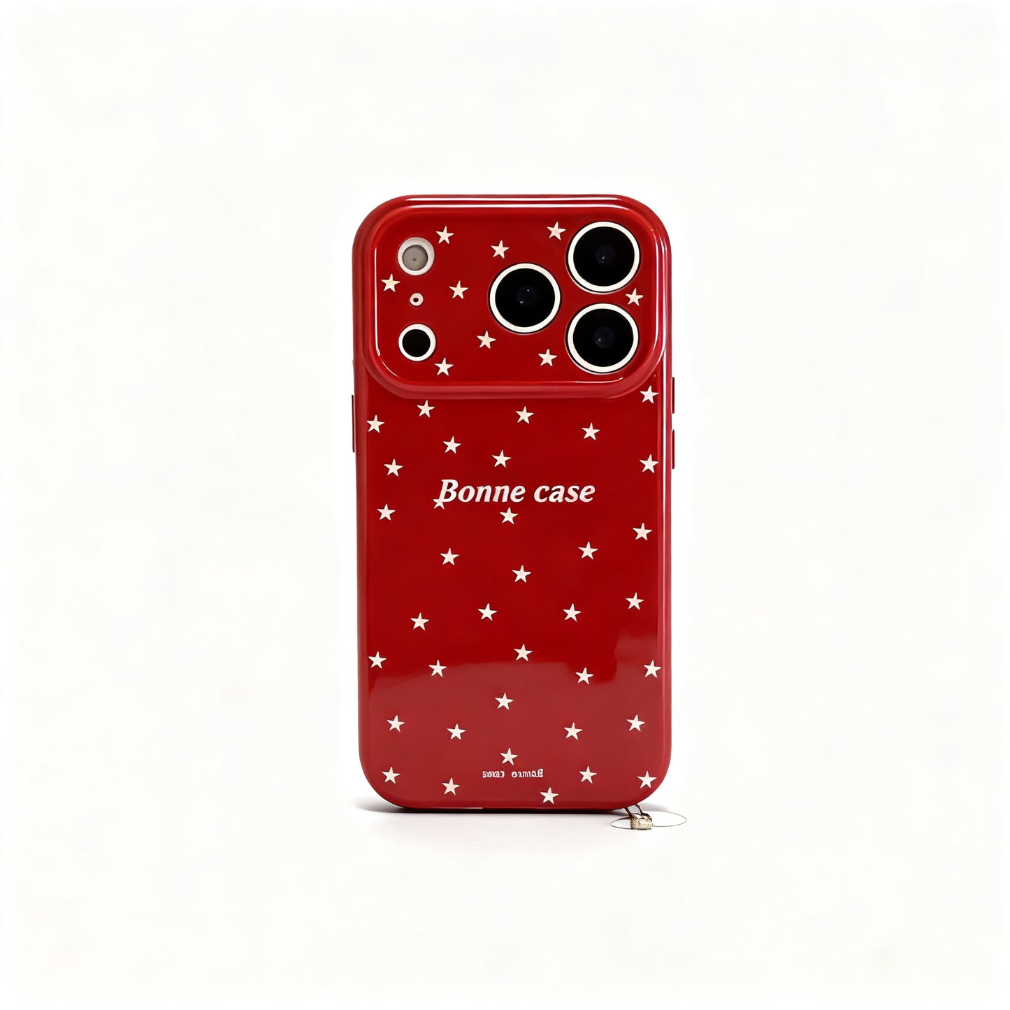Wine Red Star Print Soft Phone Case for iPhone