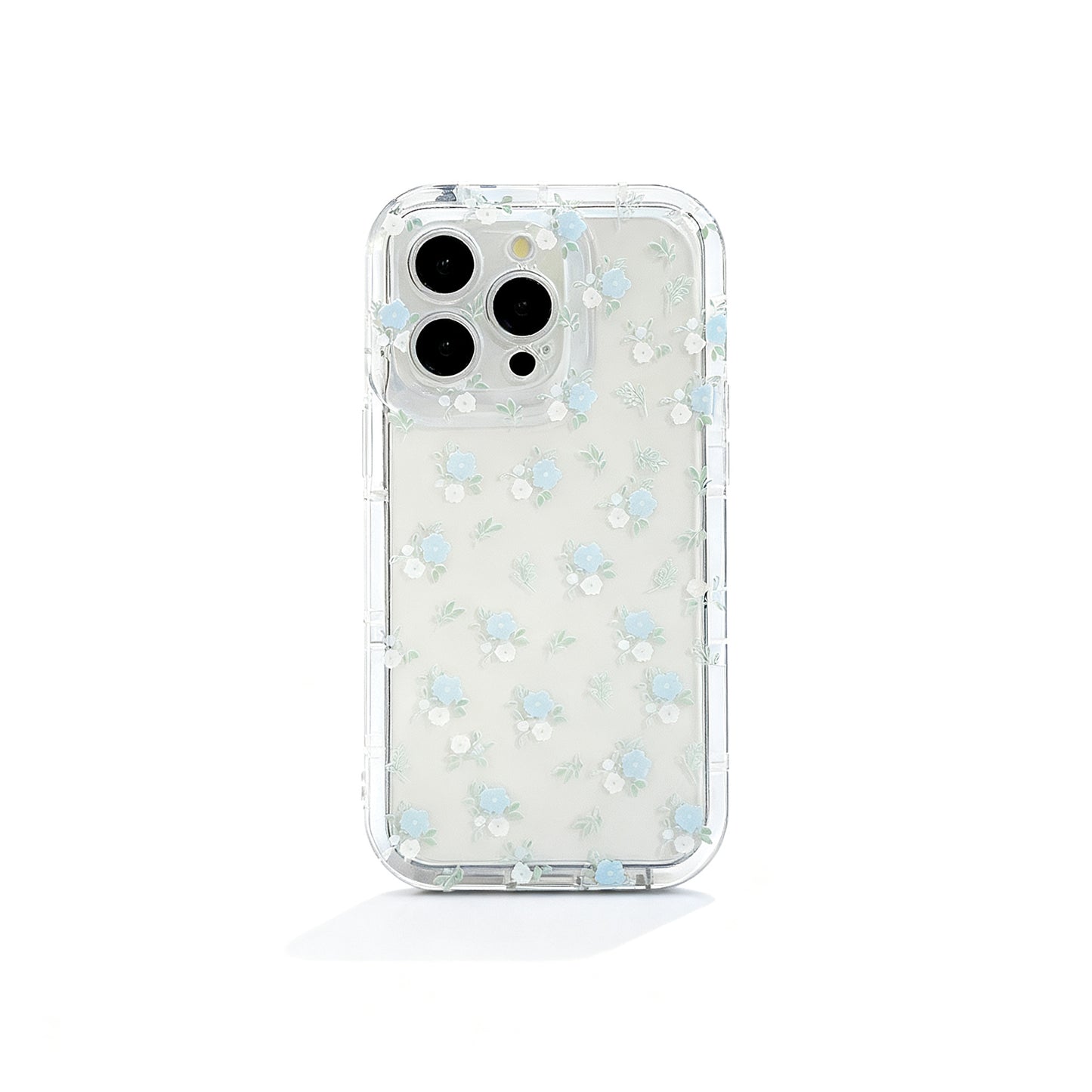 Transparent Floral Pattern Soft Phone Case for iPhone