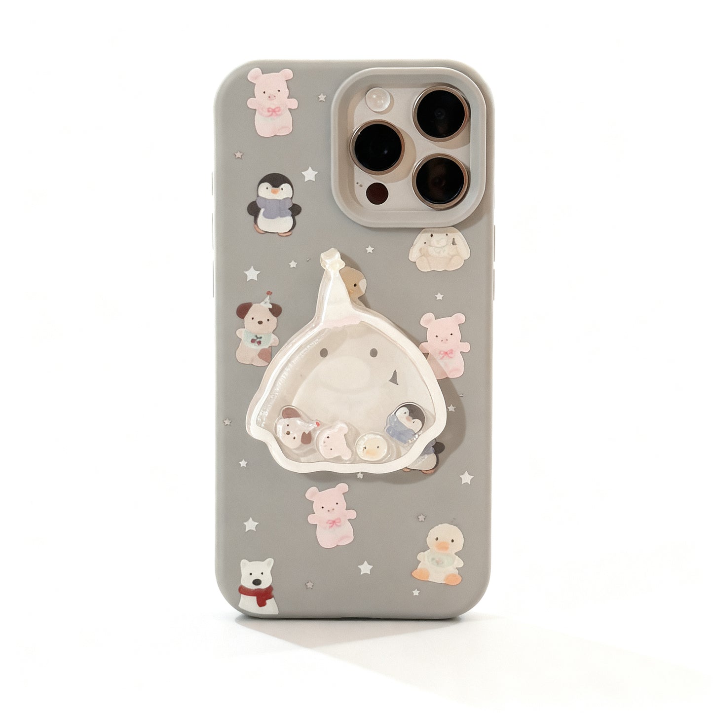 Cute Penguin and Bunny Soft Phone Case for iPhone